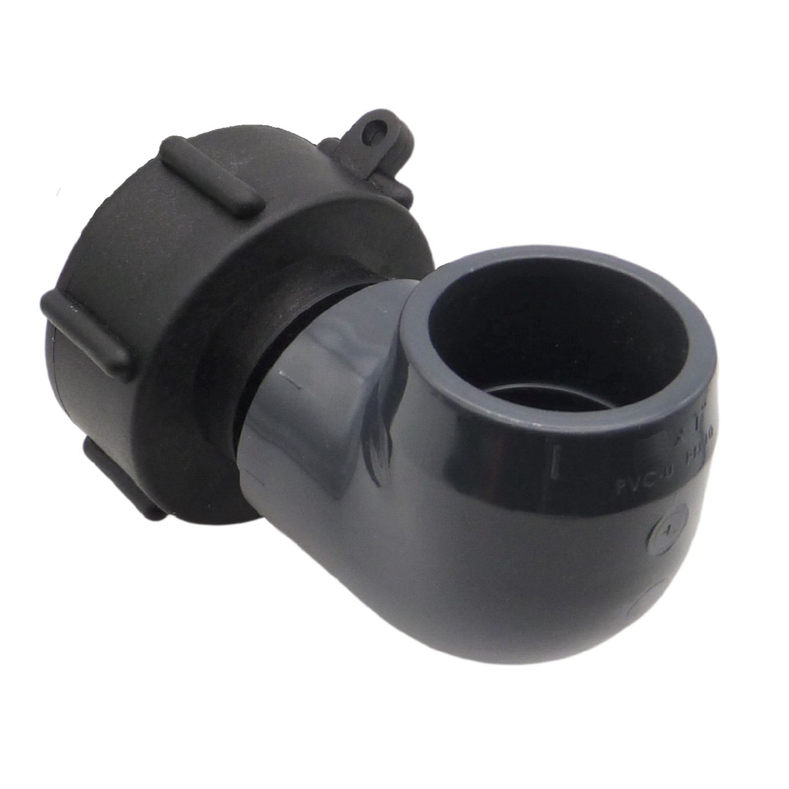IBC Container Anschluss Adapter Set S60 x 6 -> 40 mm PVC Winkel 90°