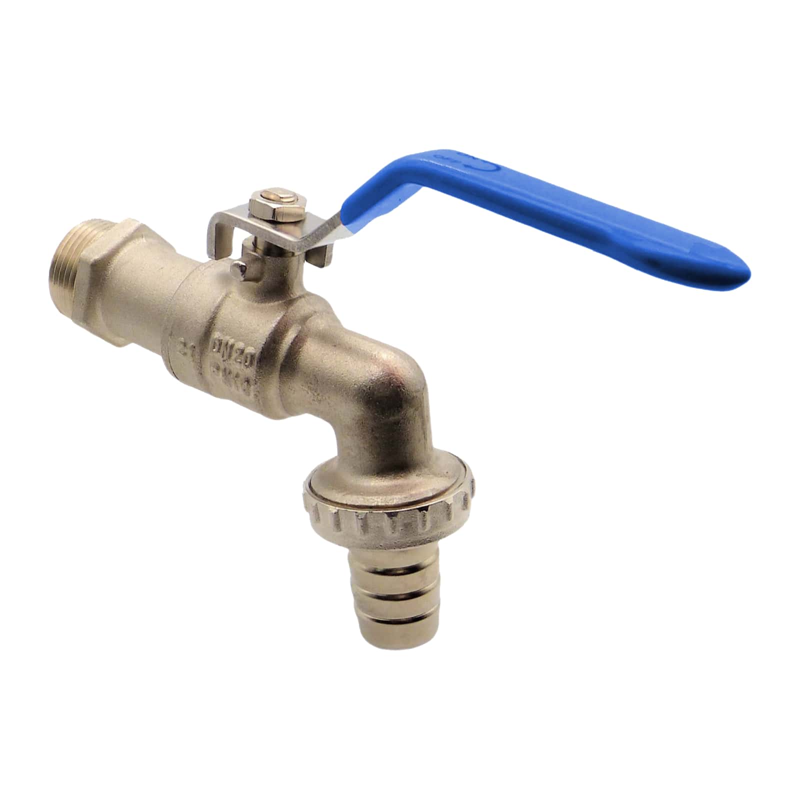 3/4" Edelstahl AISI 316 Auslauf Kugel Wasser Hahn Ventil Aussengewinde Tülle 16mm - PN 10 bar