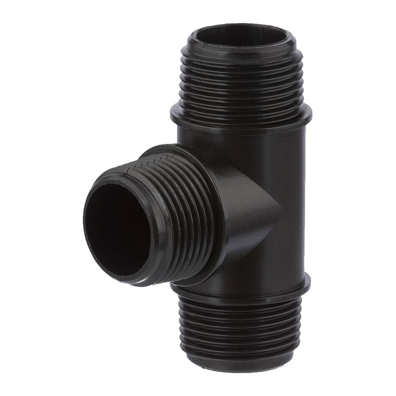2 " PP Gewinde Fitting T-Stück 90° schwarz Außen x Außengewinde IG Polypropylen - PN 10 bar