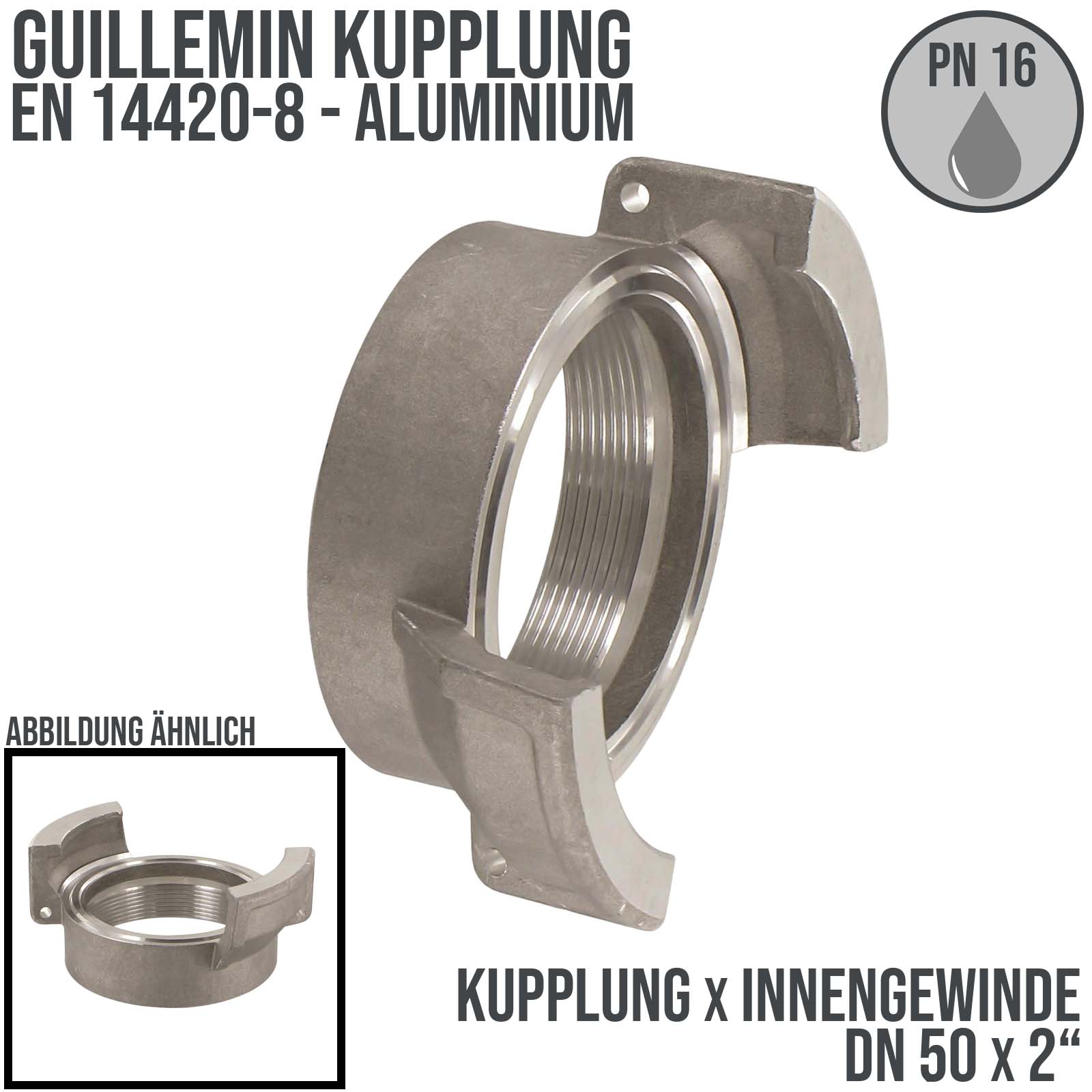 DN 50 Guillemin Kupplung BSPP Innengewinde IG 2" Aluminium - PN 16 bar