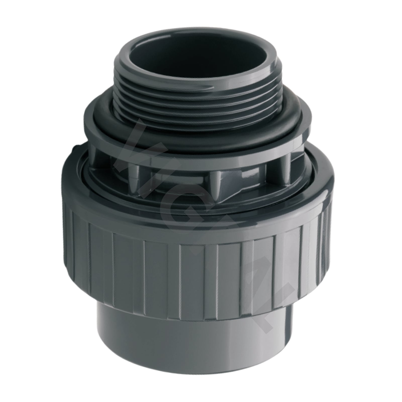 50 mm PVC Klebe Fitting Verschraubung Außengewinde AG O-Ring 50 mm x 2" Muffe Verbinder PN 10 bar 