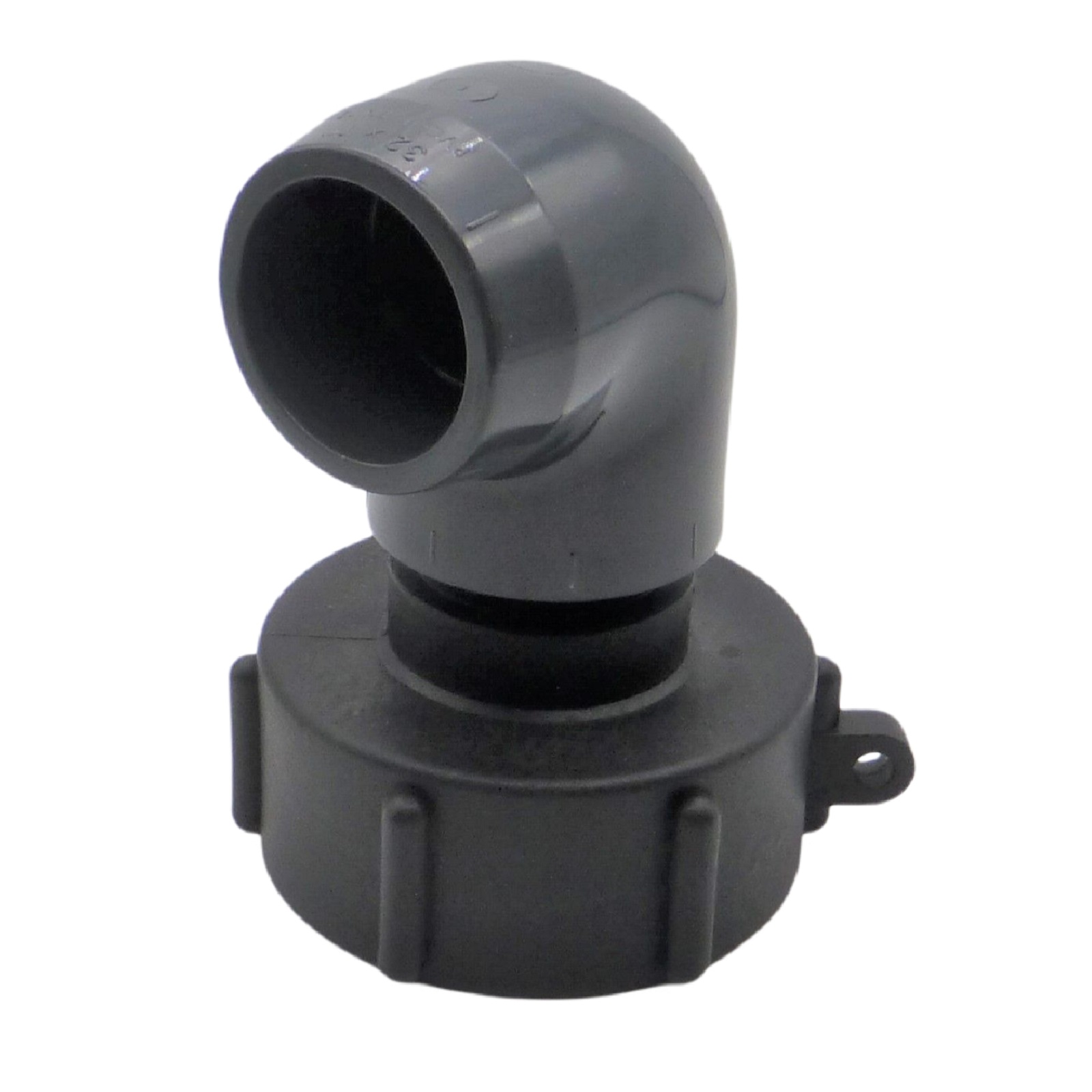 IBC Container Anschluss Adapter Set S60 x 6 -> 32 mm PVC Winkel 90°