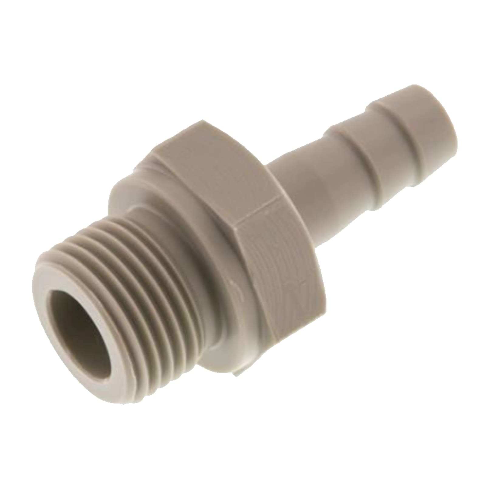 PP Gewindefitting (FDA)| Schlauchtülle x AG -  12mm x 1/2" [PN10]
