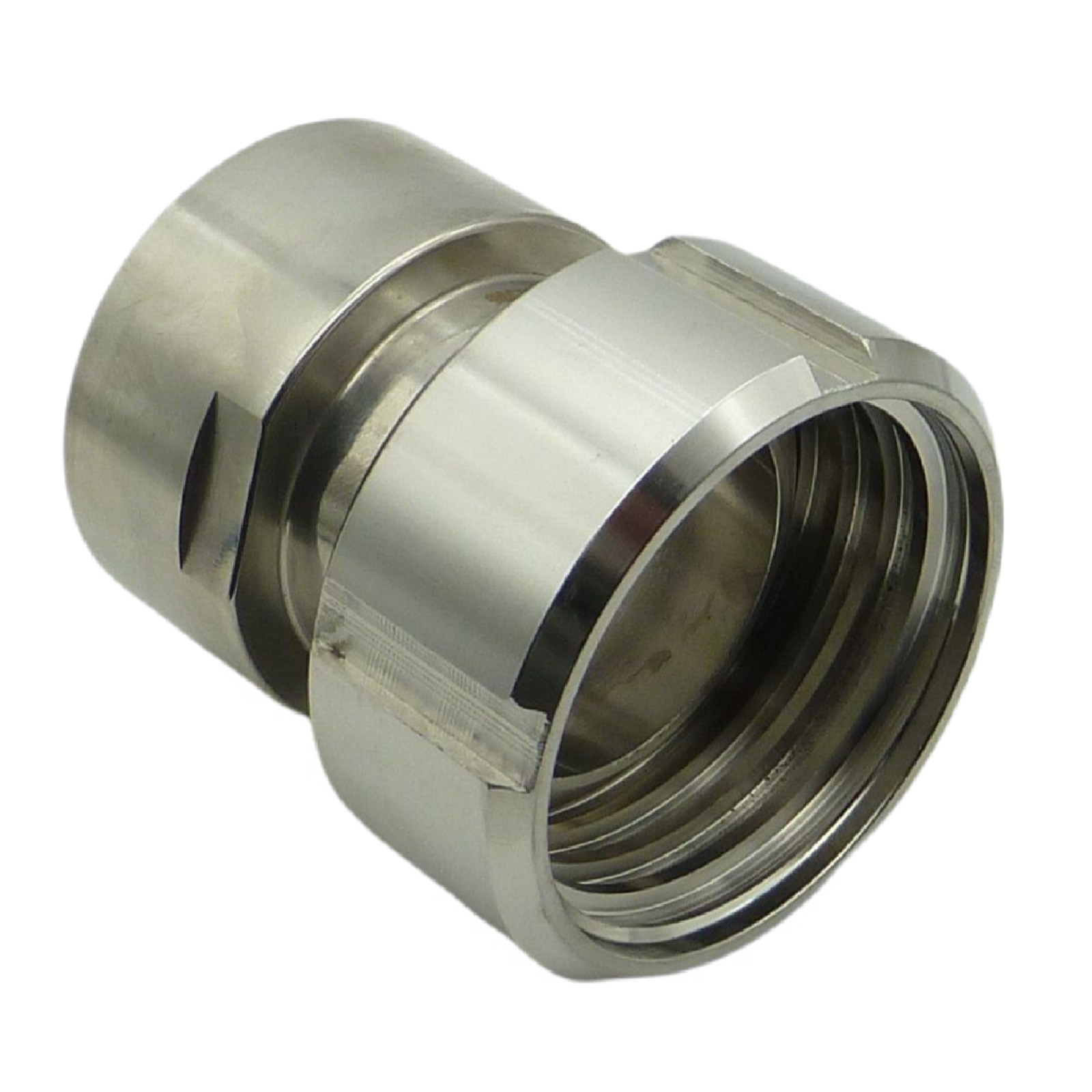S60 x 6 IBC Adapter mit Innengewinde IG 3" Edelstahl AISI 316 Container Fass Tank Zubehör PN16 bar
