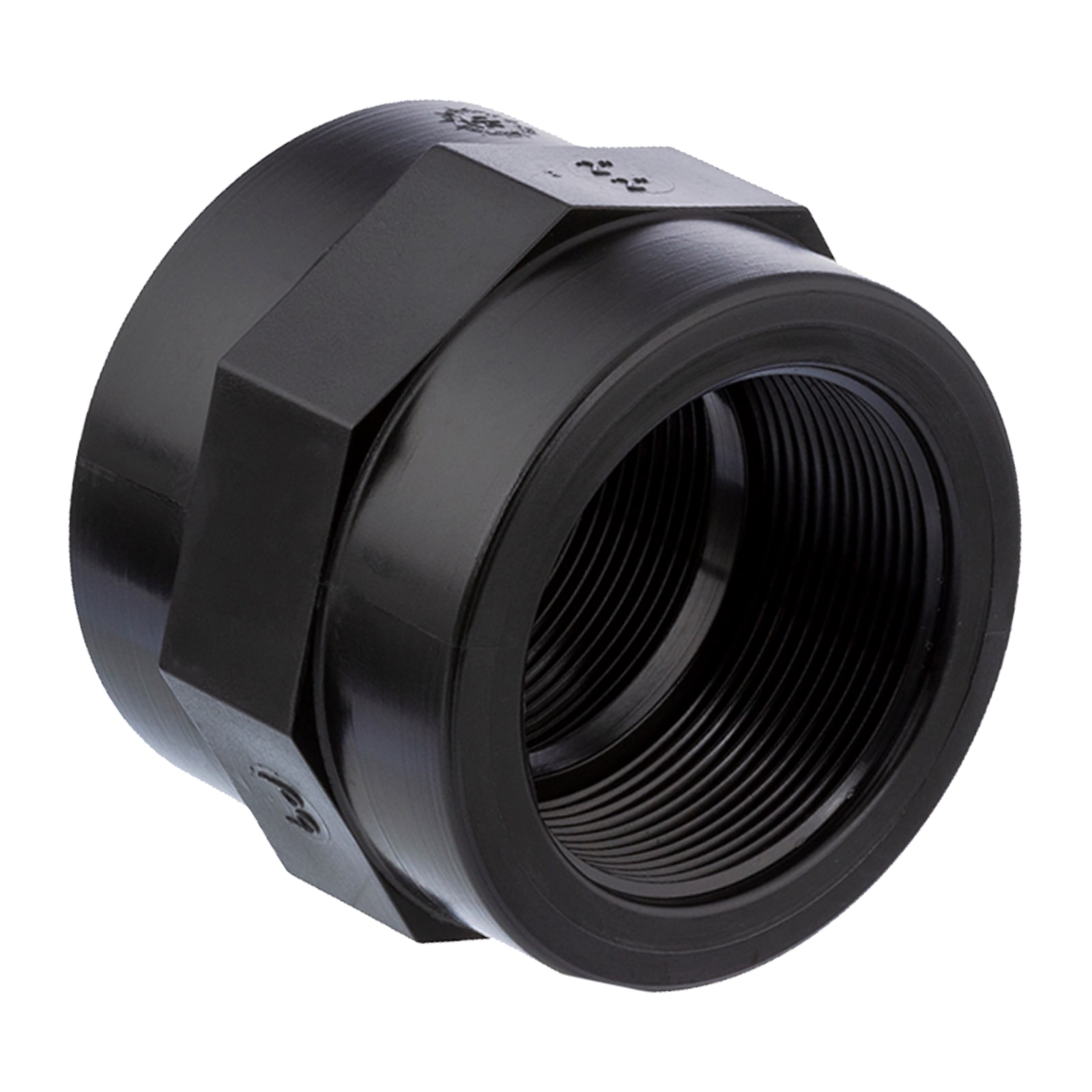 2" PP Gewinde Fitting Muffe schwarz Innengewinde IG Polypropylen - PN 10 bar