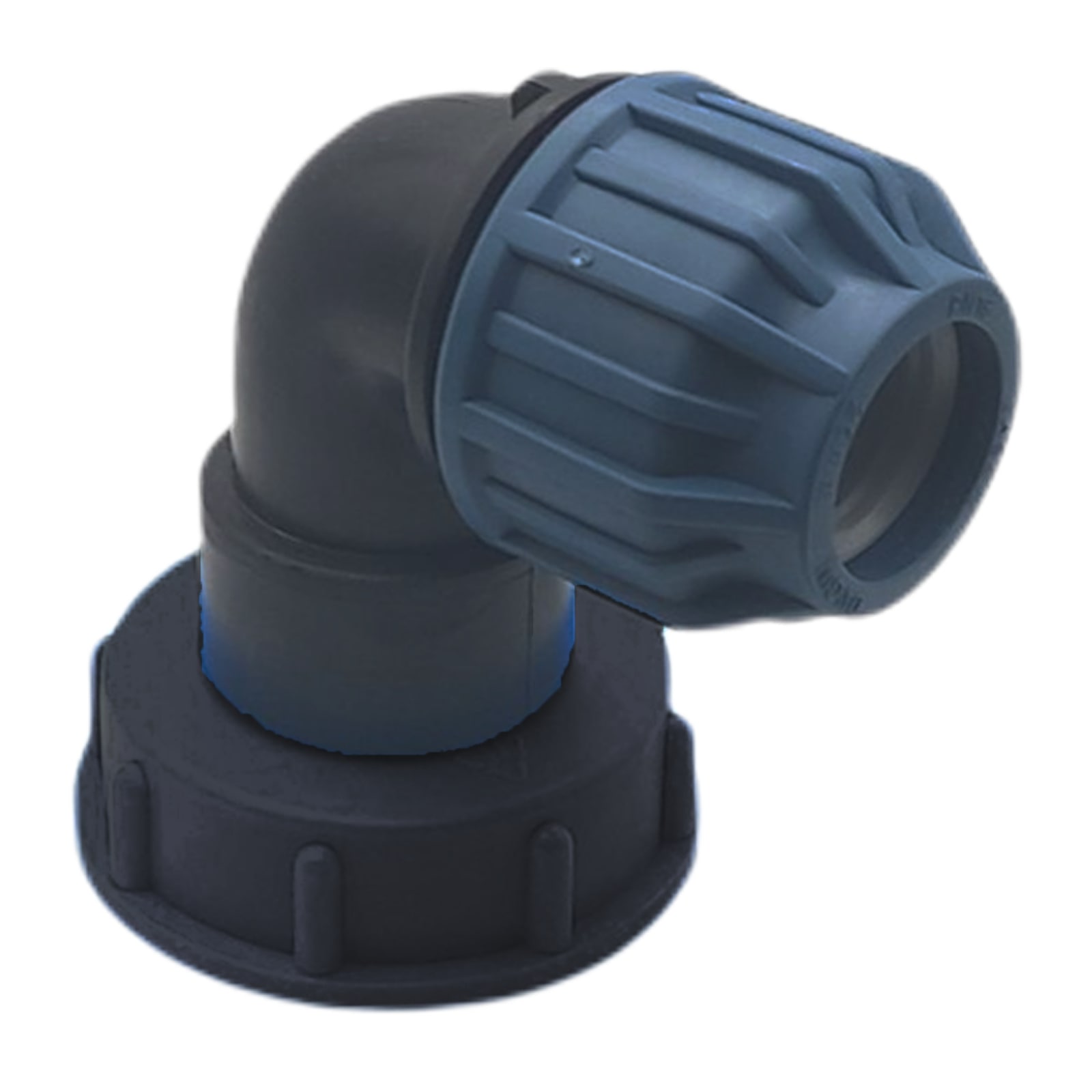IBC Container Anschluss Adapter Set S60 x 6 -> 32 mm PE/PP Winkel 90°