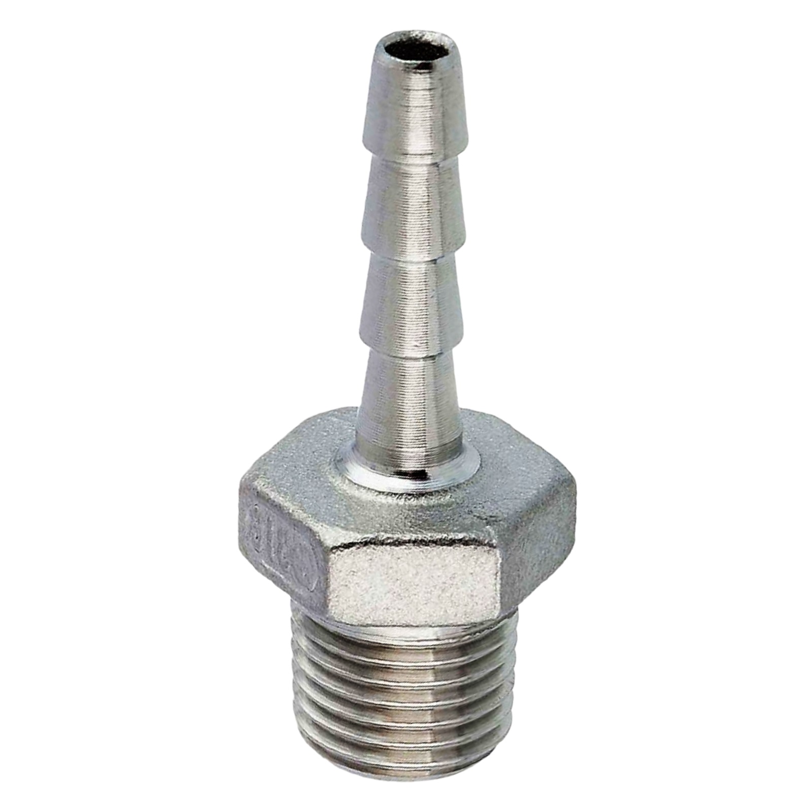 4 mm x 3/8" Zoll Schlauch Tülle Stutzen Außengewinde AG Nippel Edelstahl AISI 314 VA  Fitting - PN 20 bar
