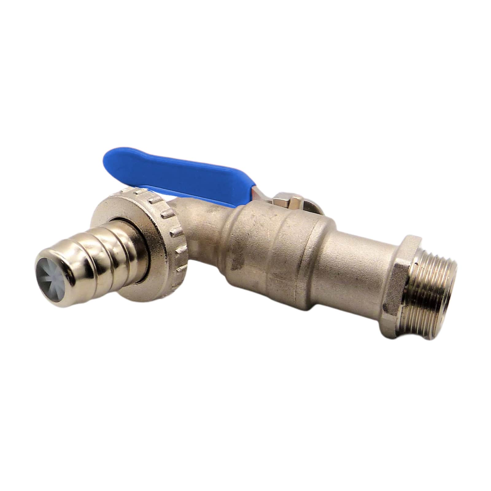 3/4" Edelstahl AISI 316 Auslauf Kugel Wasser Hahn Ventil Aussengewinde Tülle 16mm - PN 10 bar