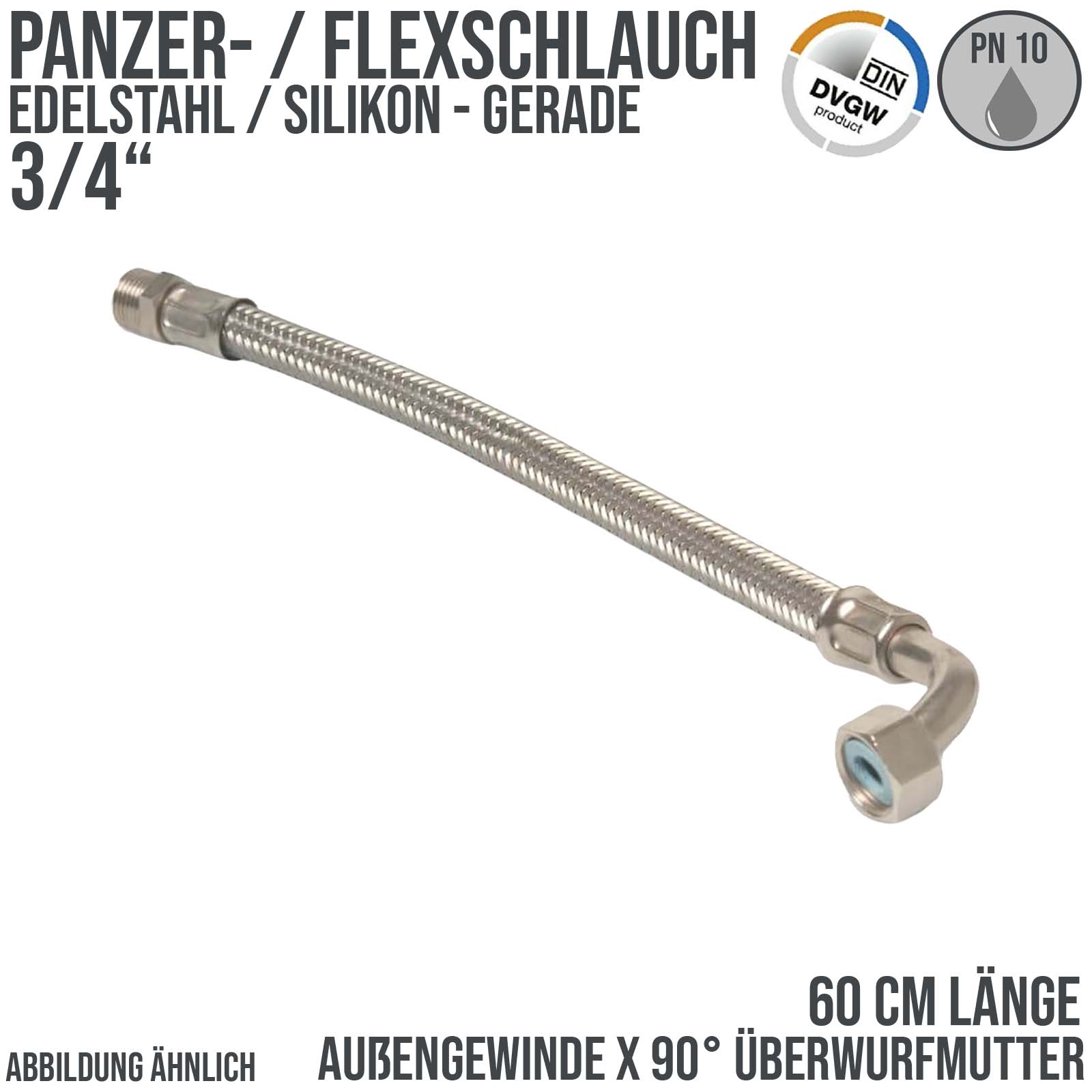 Flex- / Panzerschlauch in verschiedenen Ausführugen für den im Sanitärbereich, Küche und Bad finden Sie in unserem Shop…