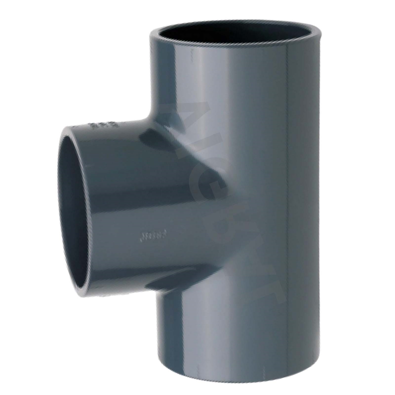 400 mm PVC Klebe Fitting T-Stück 90° Winkel Muffe Verbinder - PN 10 bar