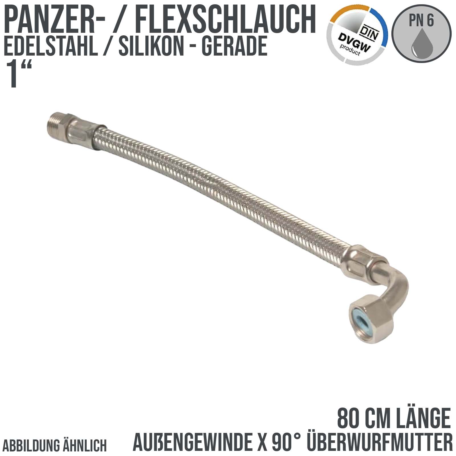 Flex- / Panzerschlauch in verschiedenen Ausführugen für den im Sanitärbereich, Küche und Bad finden Sie in unserem Shop…
