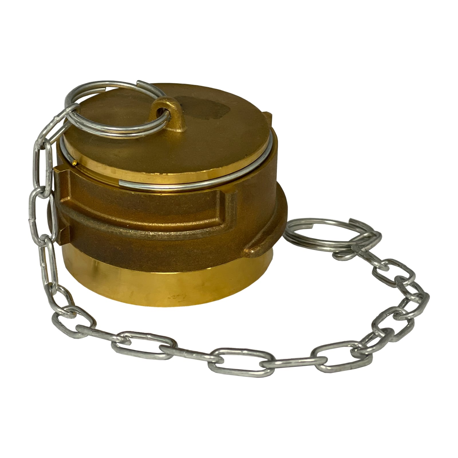 DN 100 Guillemin Kupplung Blind Kappe Verschluss Verriegelung mit Kette Messing - PN 16 bar