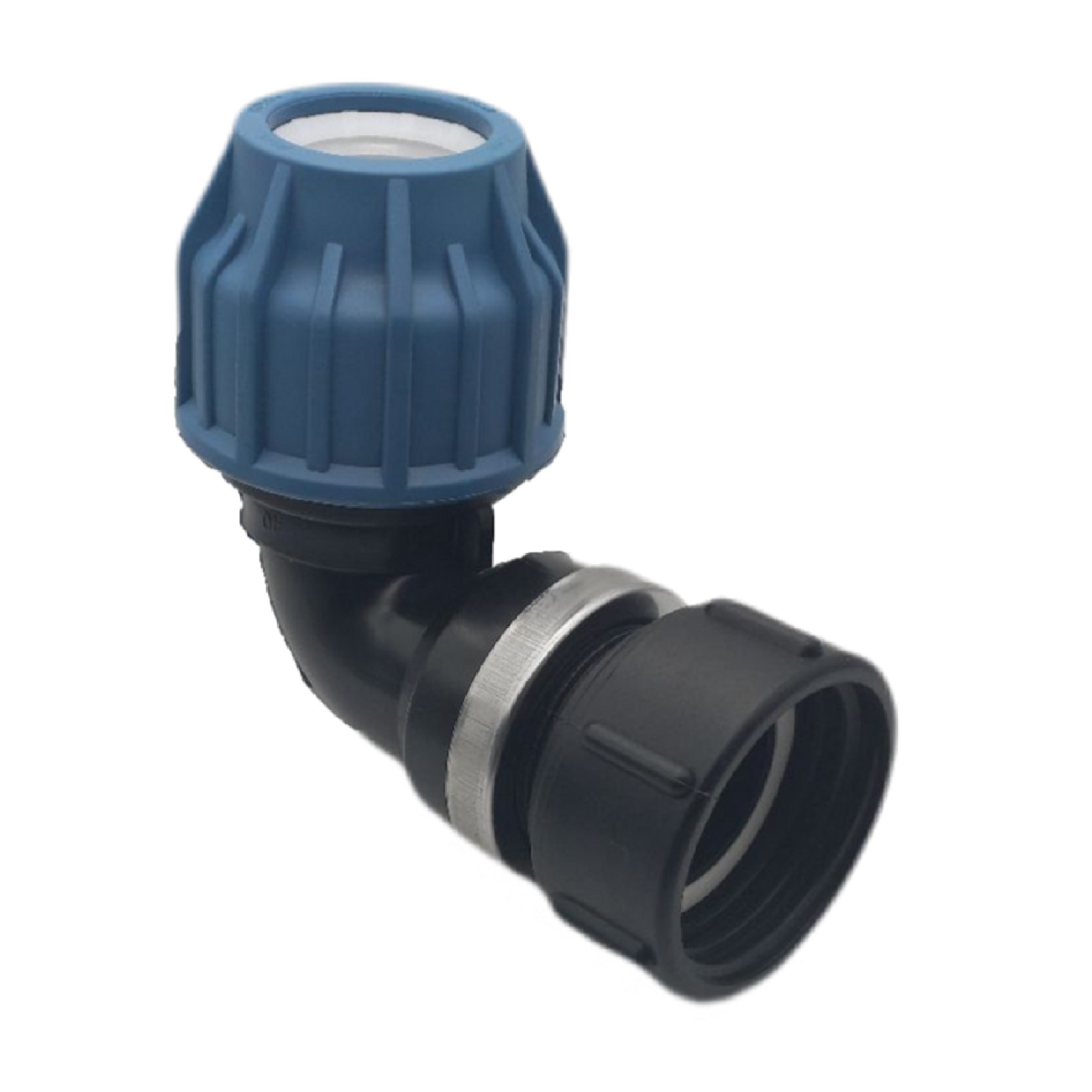 IBC Container Anschluss Adapter Set S60 x 6 -> 63 mm PE/PP Winkel 90°