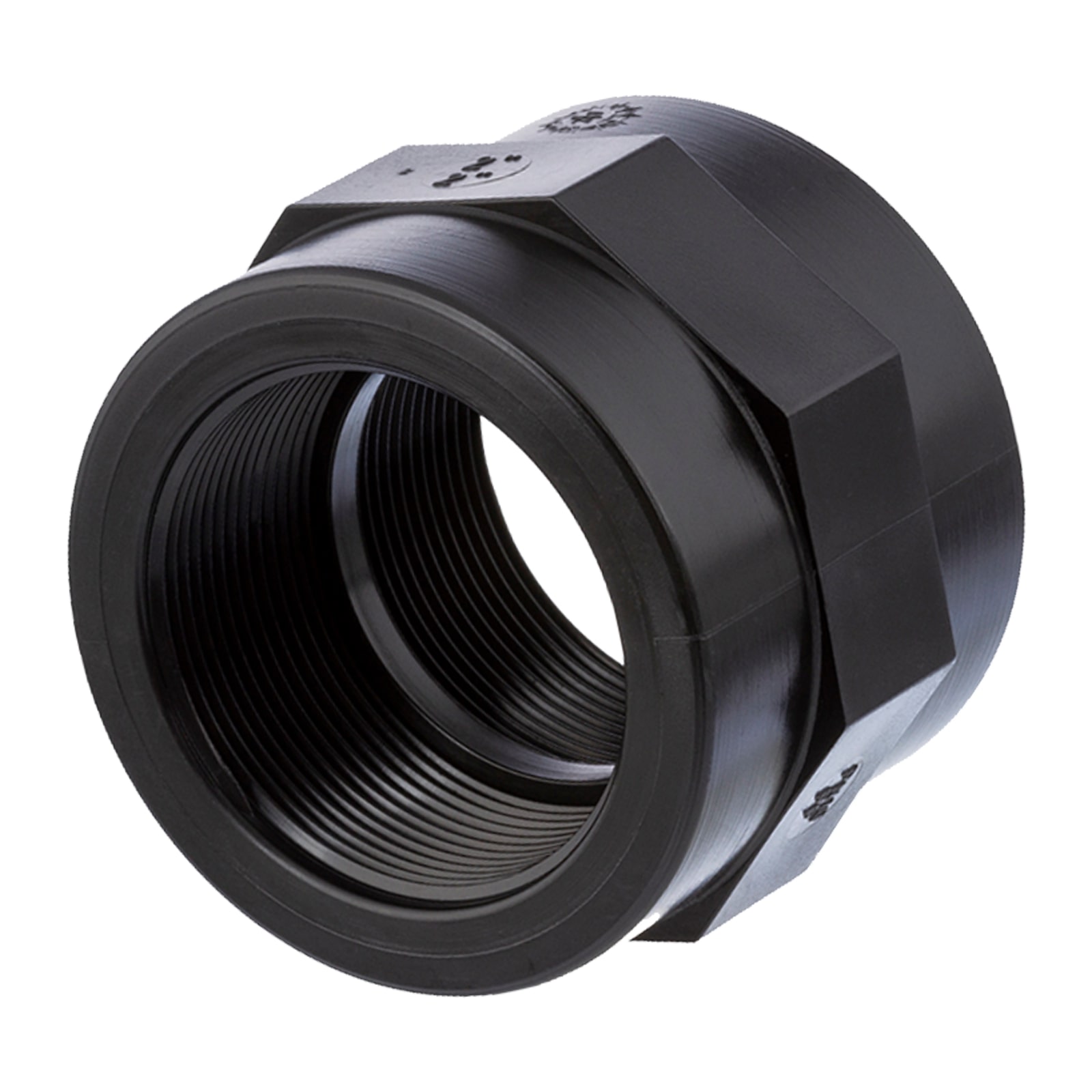 2" PP Gewinde Fitting Muffe schwarz Innengewinde IG Polypropylen - PN 10 bar