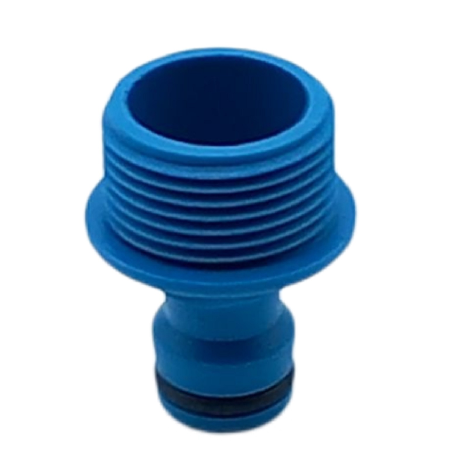 3/4" Zoll  AG Hahnanschluss Click-System Quickconnect Außengewinde Kunststoff blau - 10er Pack