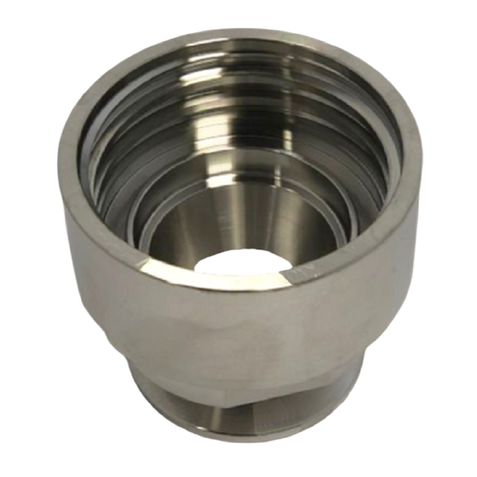 S60 x 6 IBC Adapter Edelstahl AISI 316 auf CLAMP Teller 91 mm (DIN32676) PN 25 bar