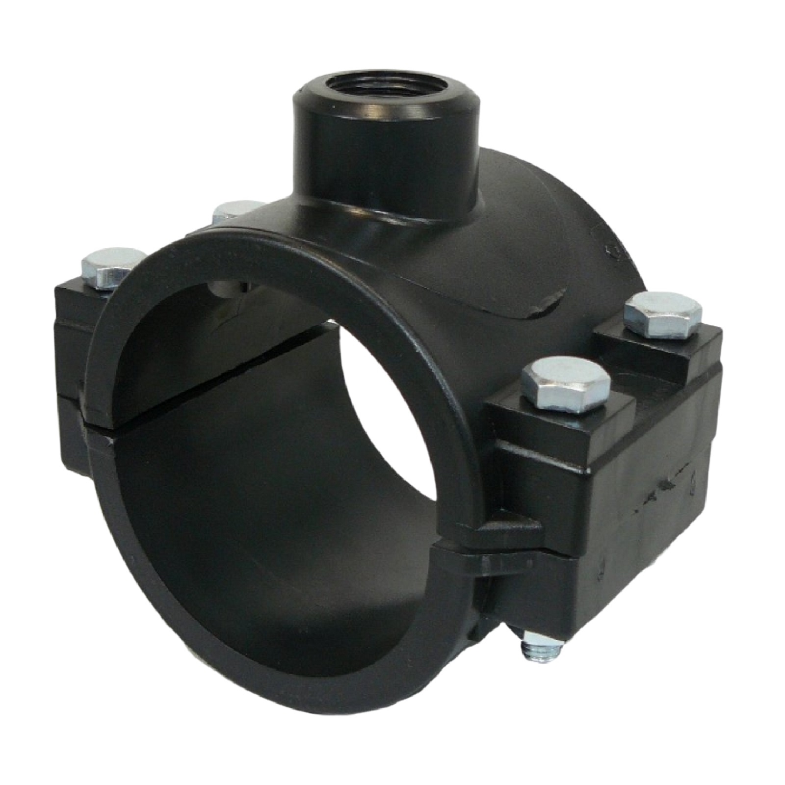 75 mm x 1" PP PE Anbohr Abzweig Schelle Klemmschale x Innengewinde DVGW [PN16]