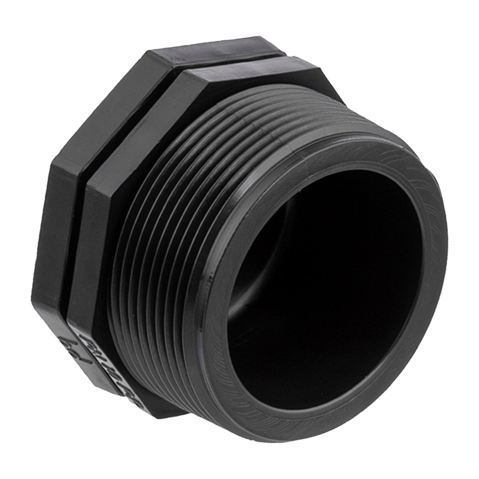 2" PP Gewinde Fitting End Stopen schwarz Außengewinde IG Polypropylen - PN 10 bar
