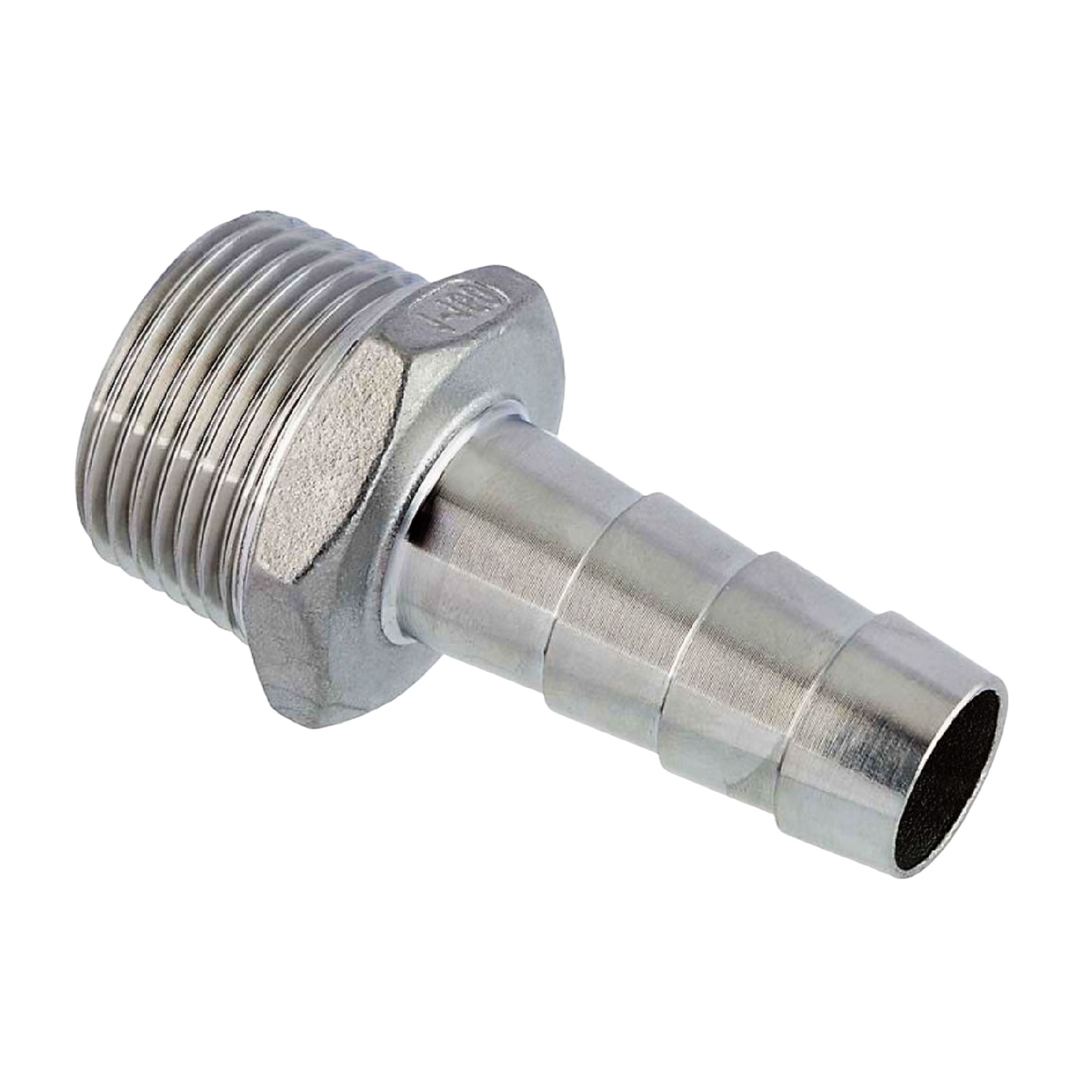 16 mm x 3/4" Zoll Schlauch Tülle Stutzen Außengewinde AG Nippel Edelstahl AISI 316 VA  Fitting - PN 20 bar