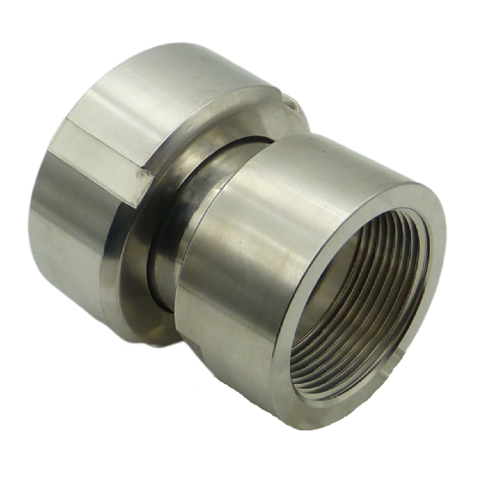 S60 x 6 IBC Adapter mit Innengewinde IG 3" Edelstahl AISI 316 Container Fass Tank Zubehör PN16 bar