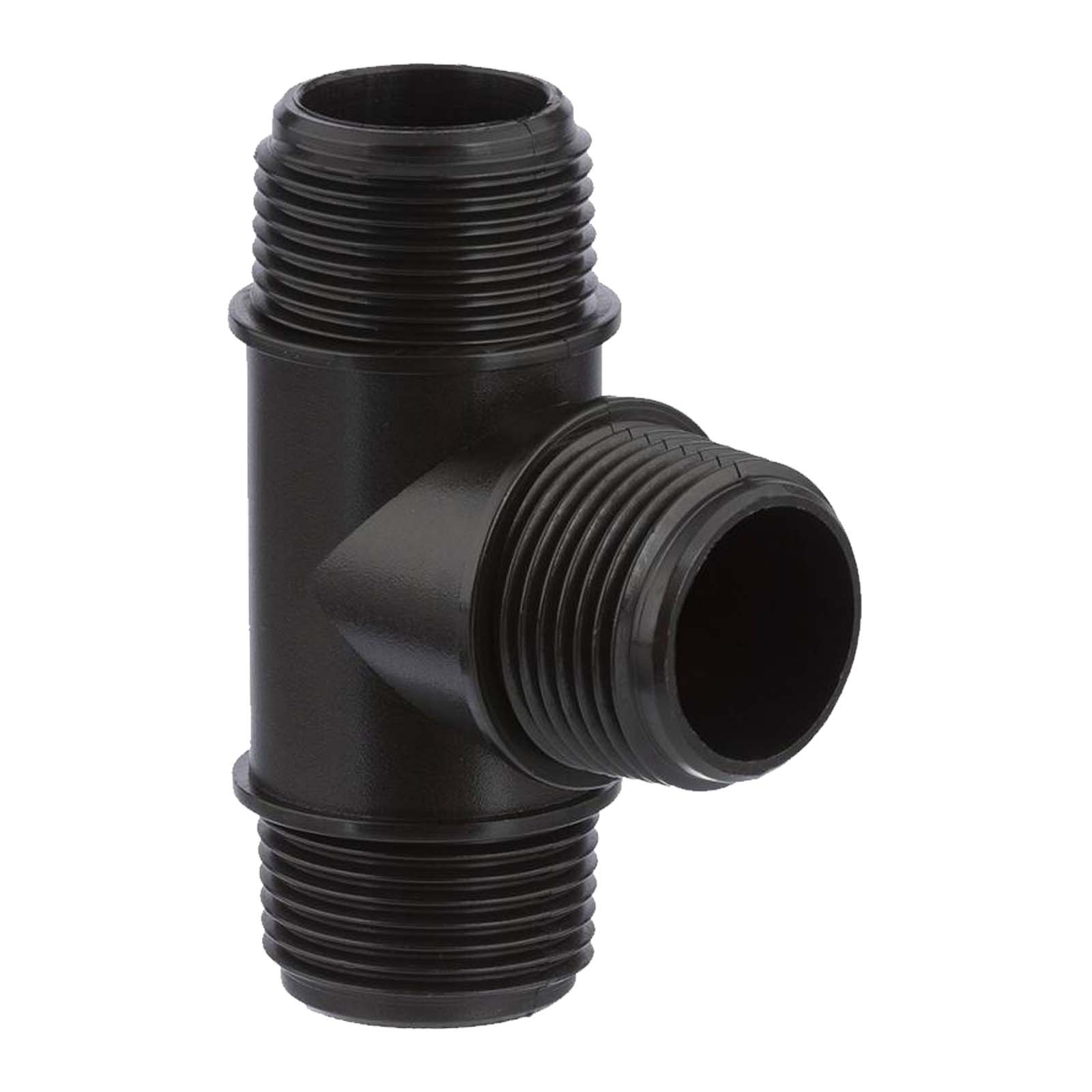 2 " PP Gewinde Fitting T-Stück 90° schwarz Außen x Außengewinde IG Polypropylen - PN 10 bar