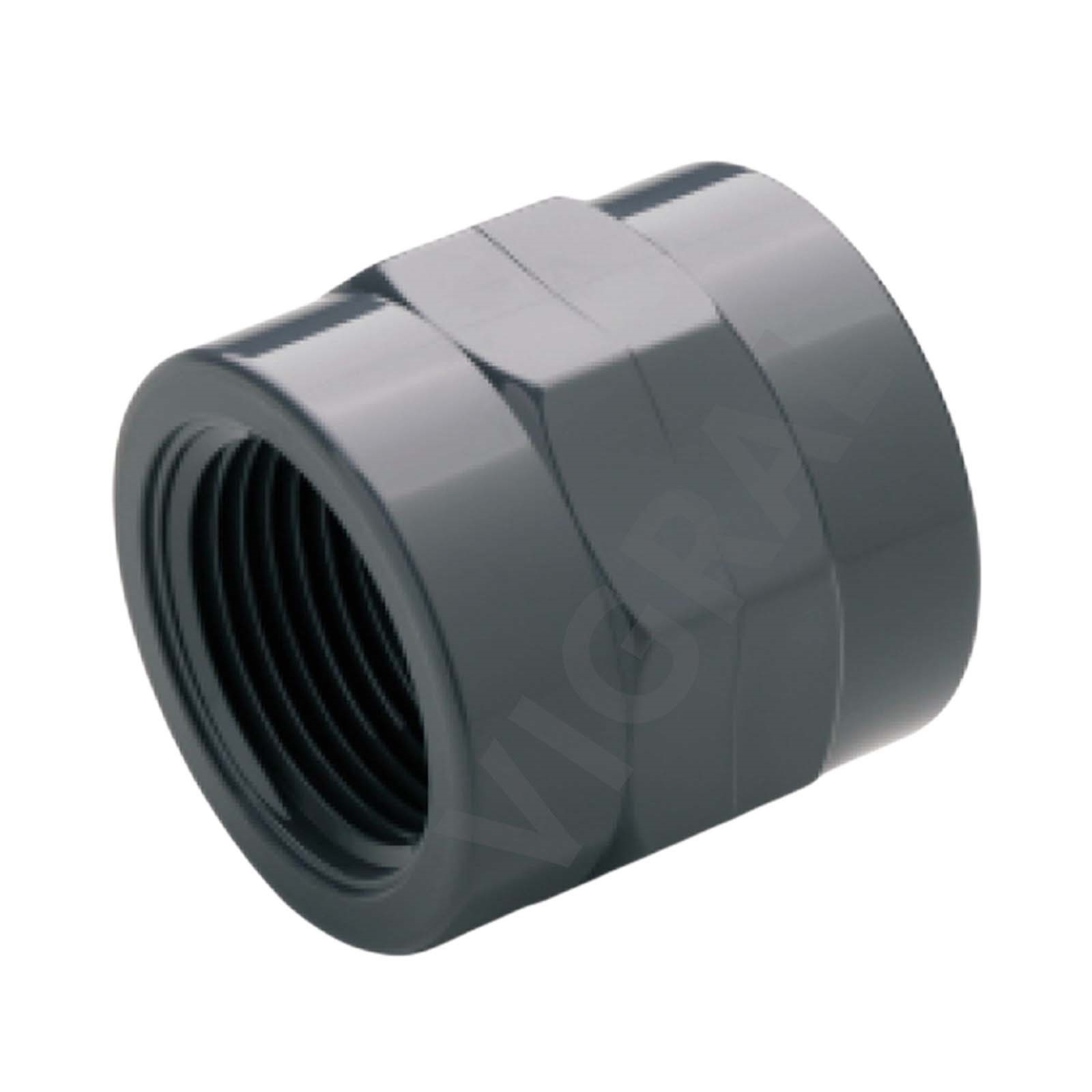 16 mm PVC Klebe Fitting Gewinde Muffe 16 mm x 3/8" Verbinder - PN 10 bar