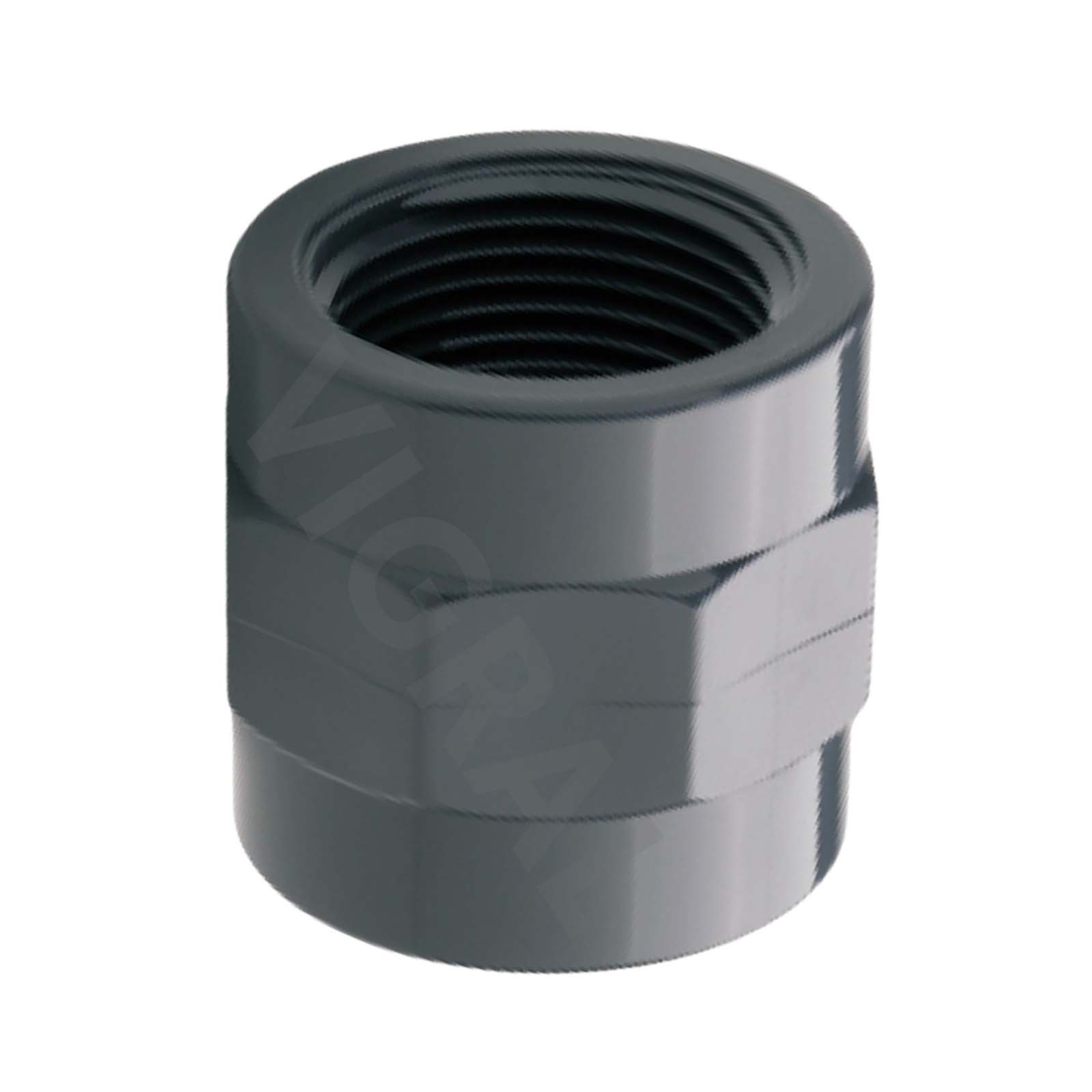 16 mm PVC Klebe Fitting Gewinde Muffe 16 mm x 3/8" Verbinder - PN 10 bar