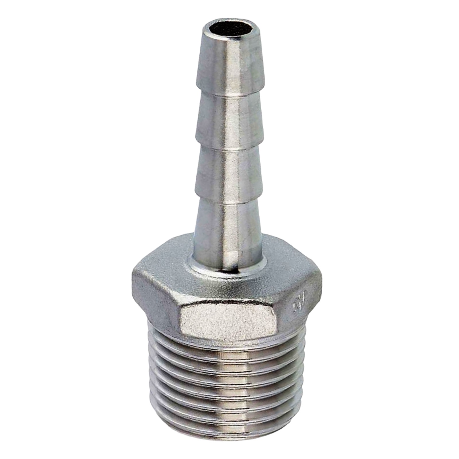 9 mm x 1/2" Zoll Schlauch Tülle Stutzen Außengewinde AG Nippel Edelstahl AISI 316 VA  Fitting - PN 20 bar