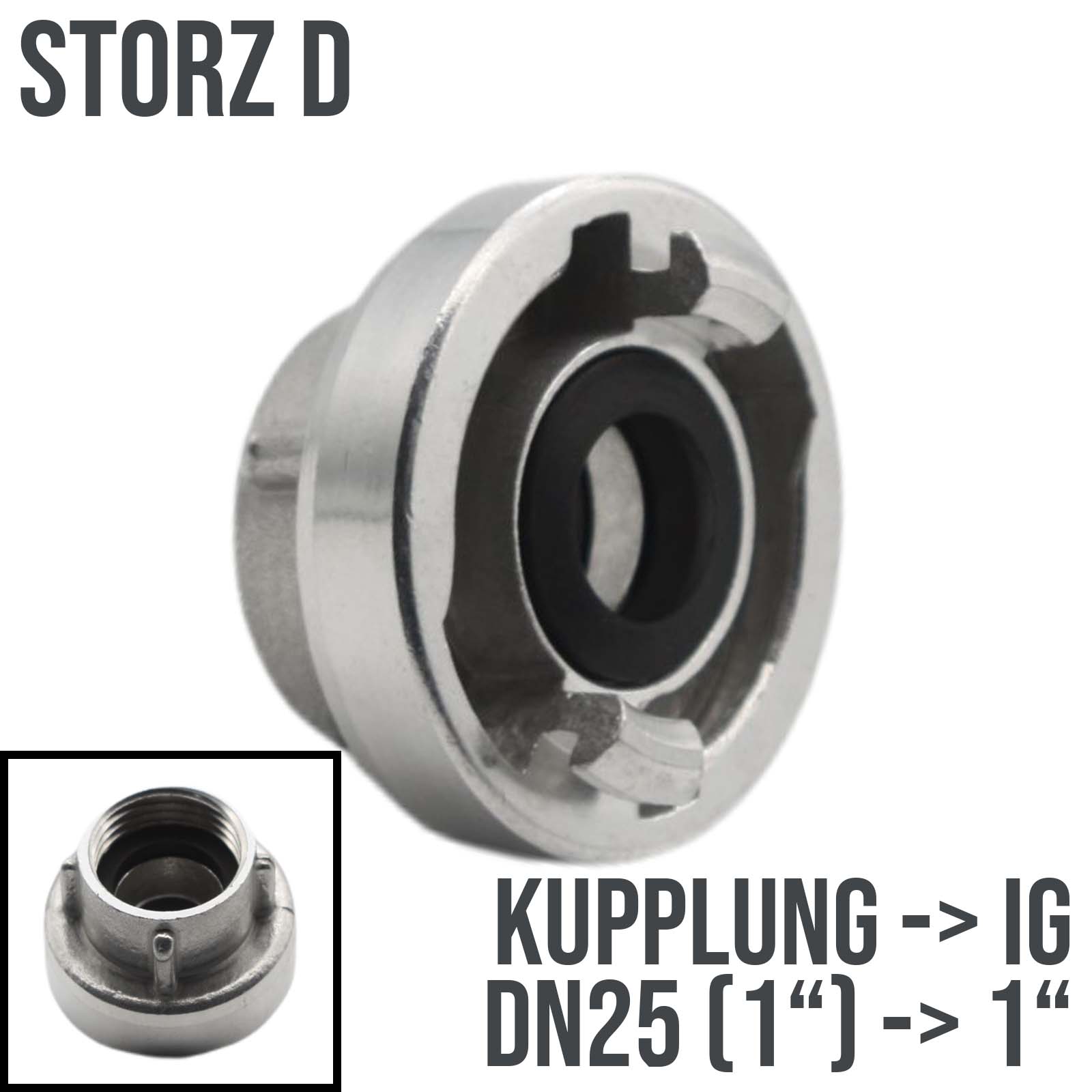 STORZ D DN25 KA31 Kupplung Innengewinde IG 1" Saug Bau Feuerwehr Schlauch PN 10 bar