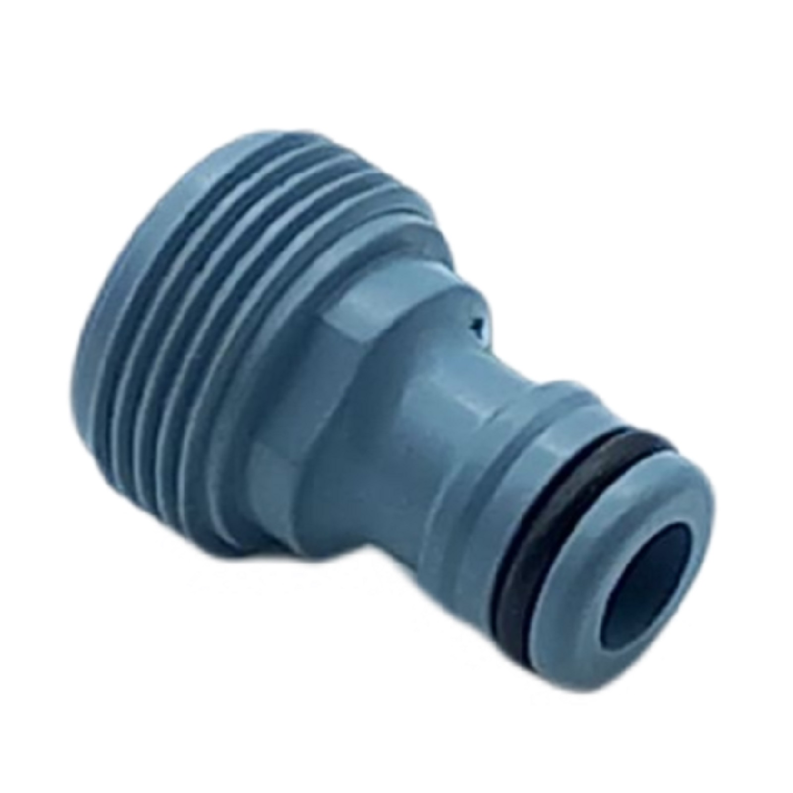 3/4" Zoll  AG Hahnanschluss Click-System Quickconnect Außengewinde Kunststoff grau - 10er Pack