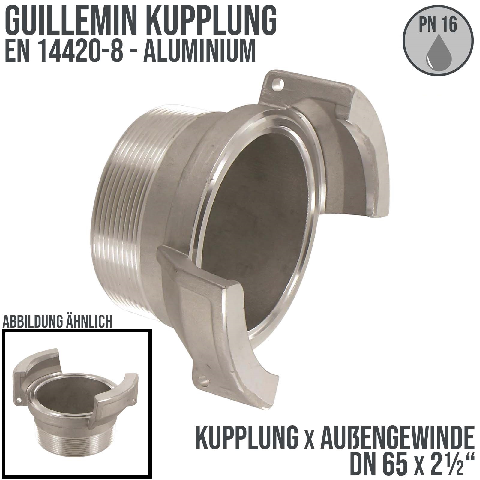 DN 65 Guillemin Kupplung BSPP Außengewinde AG 2 1/2" Aluminium - PN 16 bar
