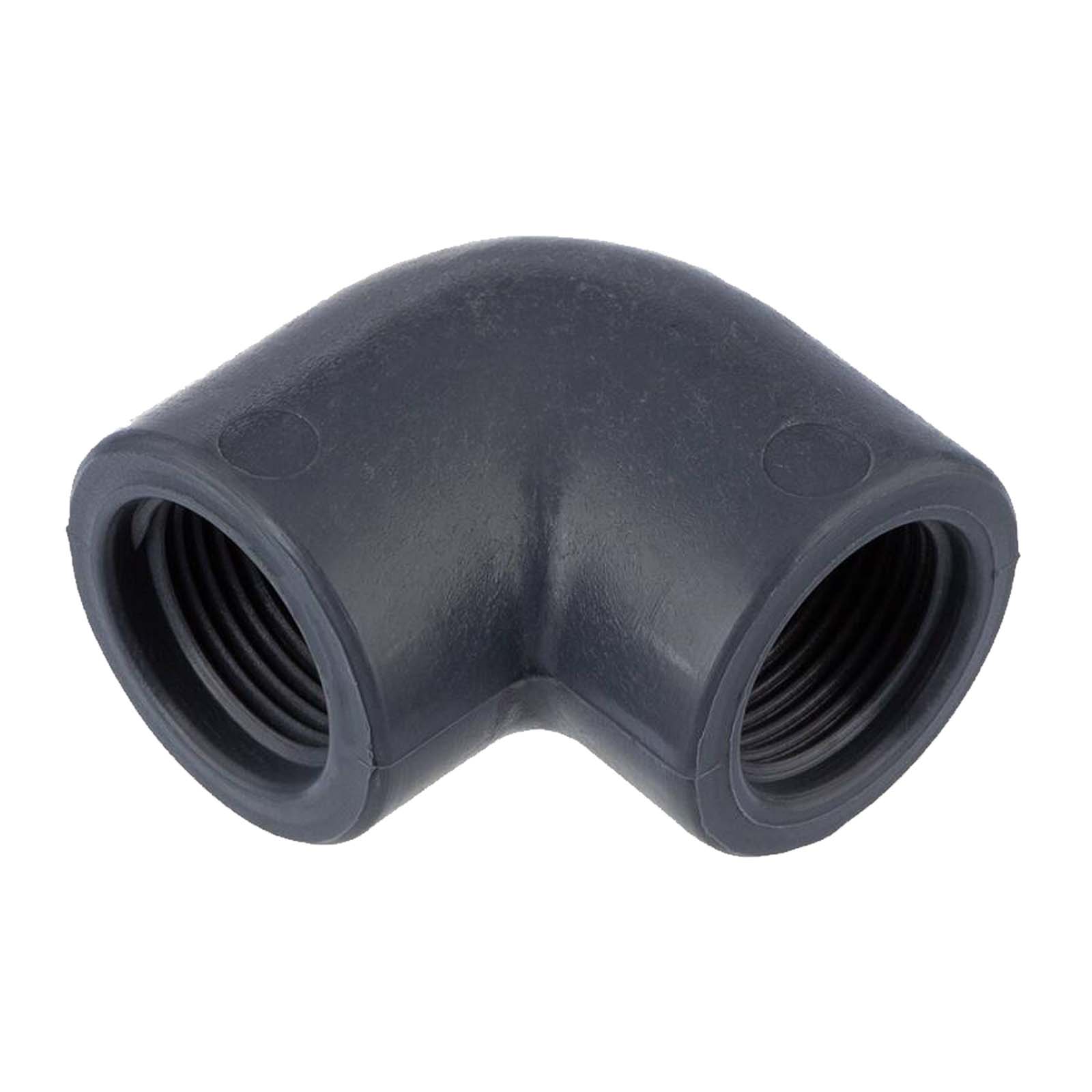1 " PP Gewinde Fitting Winkel 90° schwarz Innen x Innengewinde IG Polypropylen - PN 10 bar