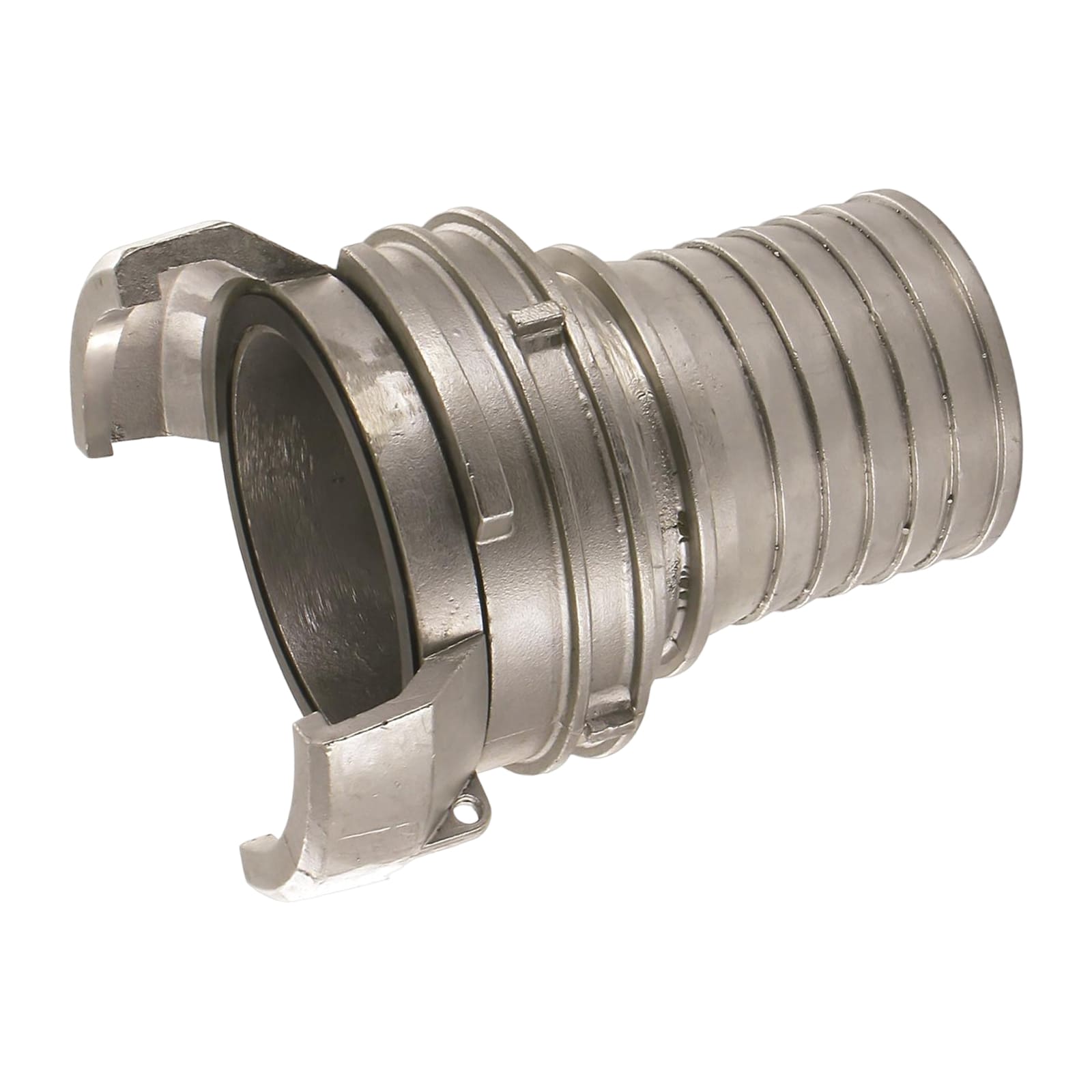 DN 100 Guillemin Kupplung Verriegelung Rillen Stutzen Tülle 110 mm Sicherungsbund Edelstahl AISI 316 - PN 16 bar