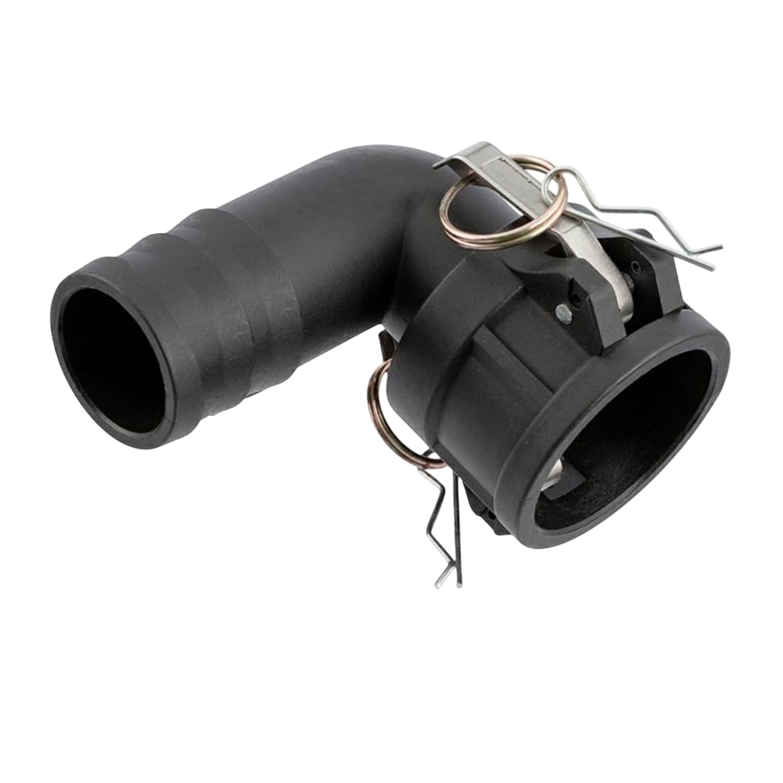 Kamlock Typ C - Winkel 90° Mutterteil (63,0 mm) Polypropylen PP -> Tülle 51 mm DN 50 - PN 6,5 bar