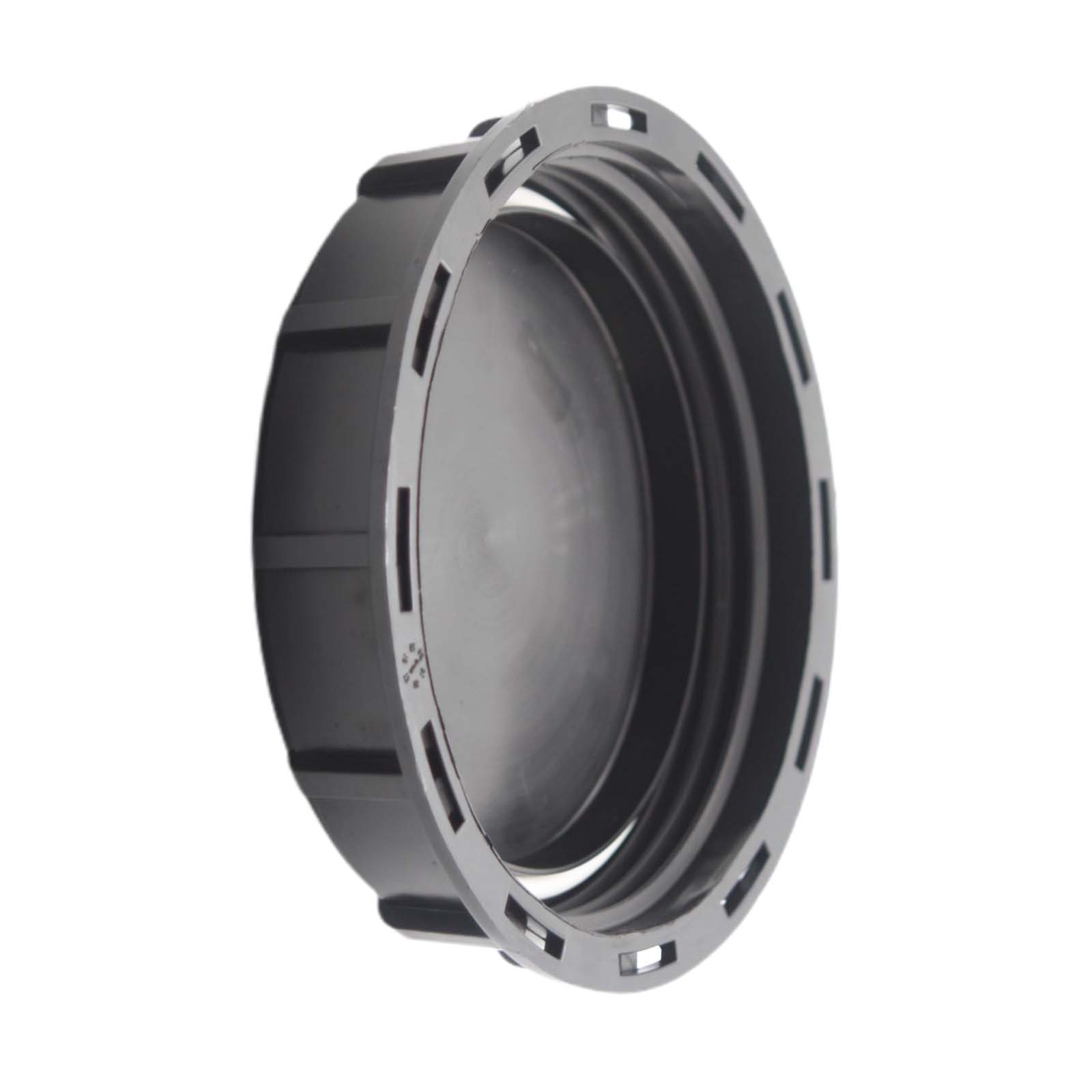 S100 x 8 (AD 115 mm) IBC Container Kappe Verschluss Deckel Einlass Staukappe Zubehör - schwarz