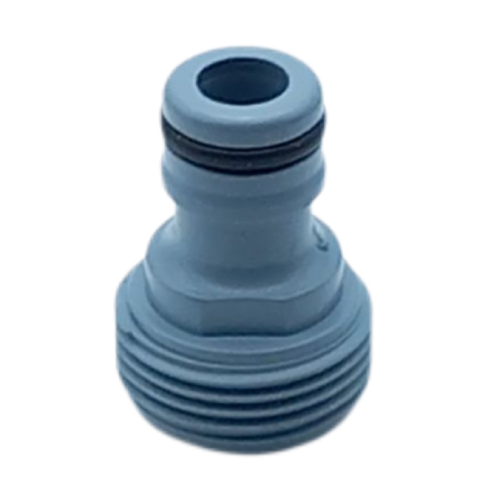 3/4" Zoll  AG Hahnanschluss Click-System Quickconnect Außengewinde Kunststoff grau - 10er Pack