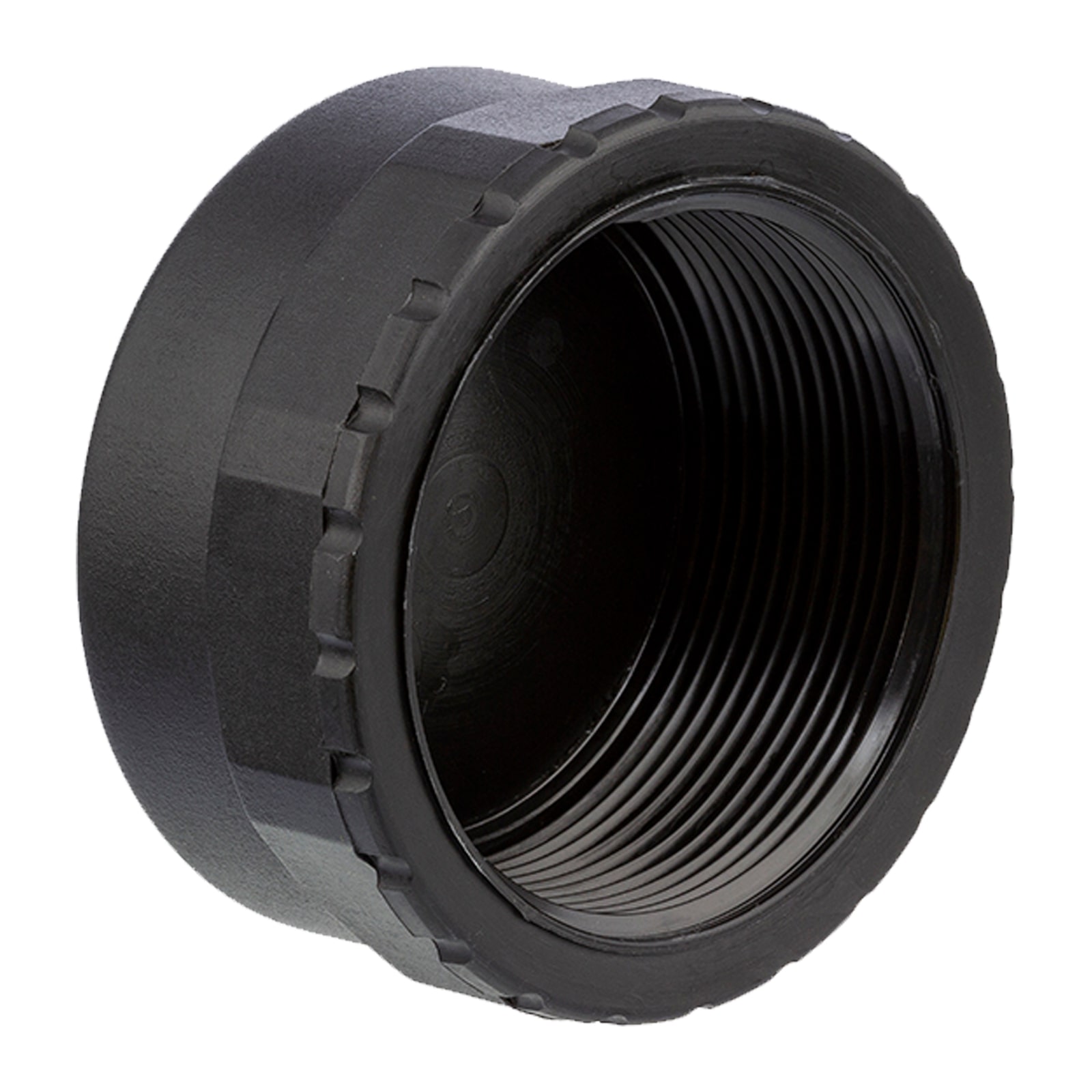 2" PP Gewinde Fitting Kappe schwarz Innengewinde IG Polypropylen - PN 10 bar