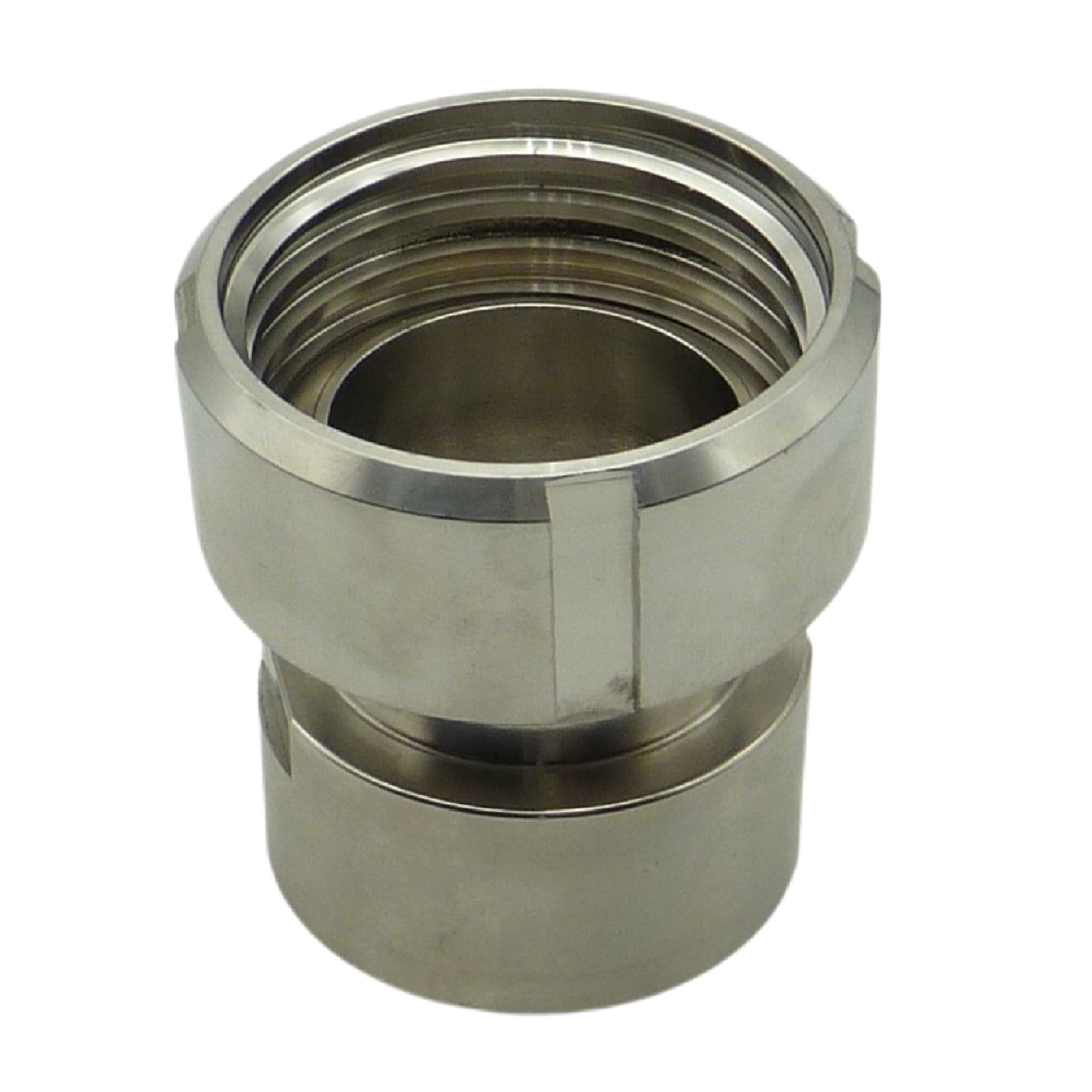 S60 x 6 IBC Adapter mit Innengewinde IG 3" Edelstahl AISI 316 Container Fass Tank Zubehör PN16 bar
