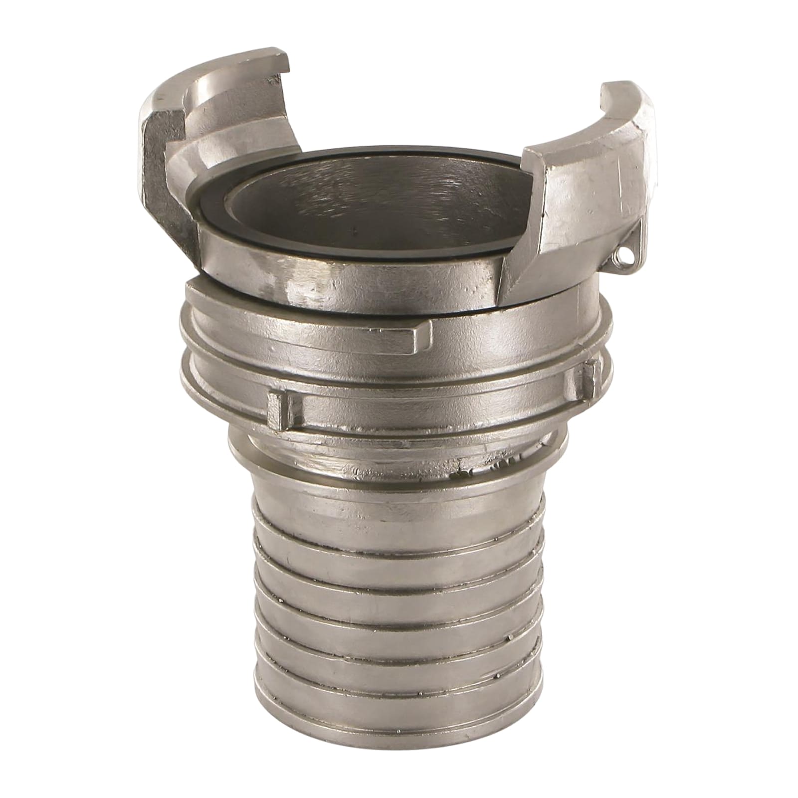 DN 100 Guillemin Kupplung Verriegelung Rillen Stutzen Tülle 110 mm Sicherungsbund Edelstahl AISI 316 - PN 16 bar