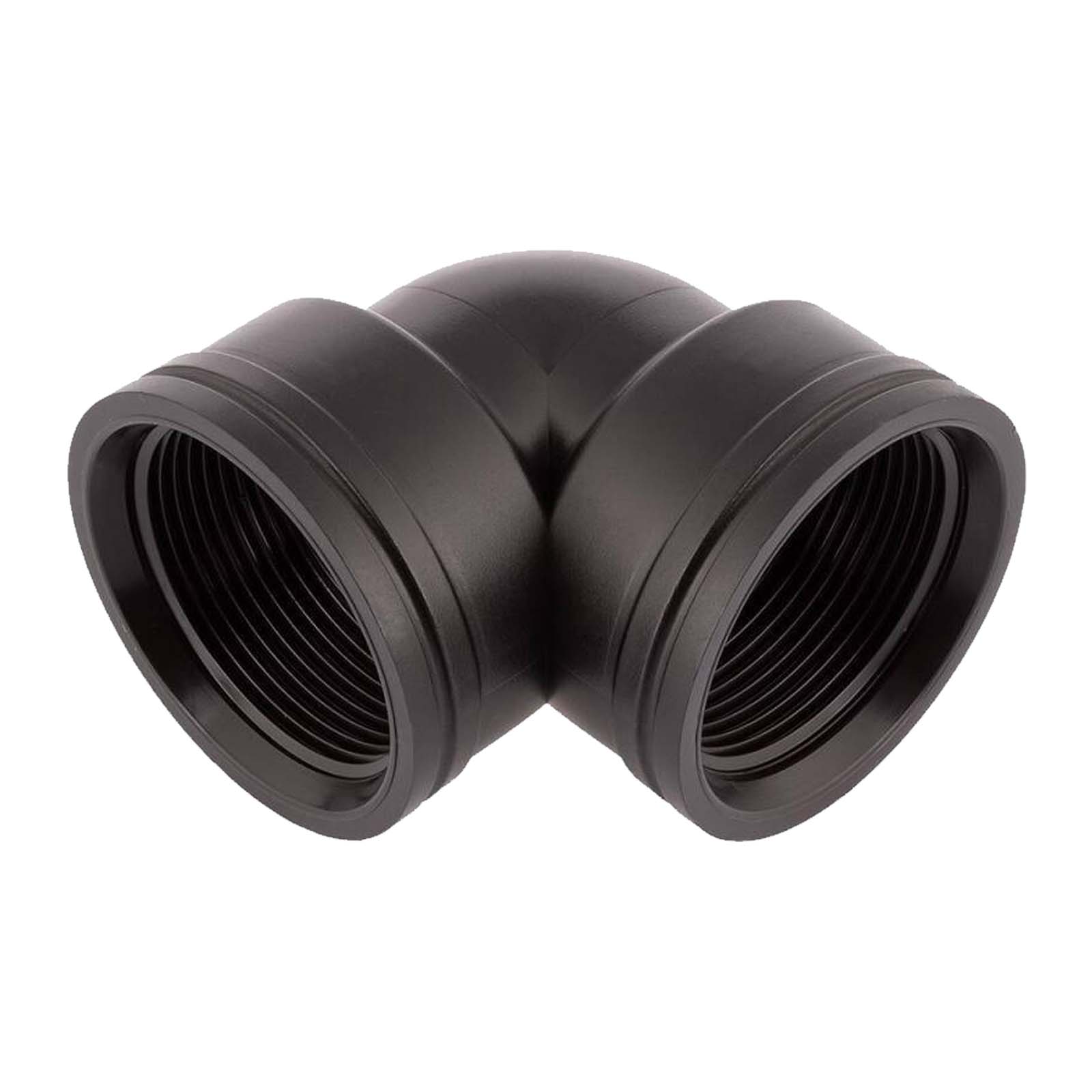 2 " PP Gewinde Fitting Winkel 90° schwarz Innen x Innengewinde IG Polypropylen - PN 10 bar