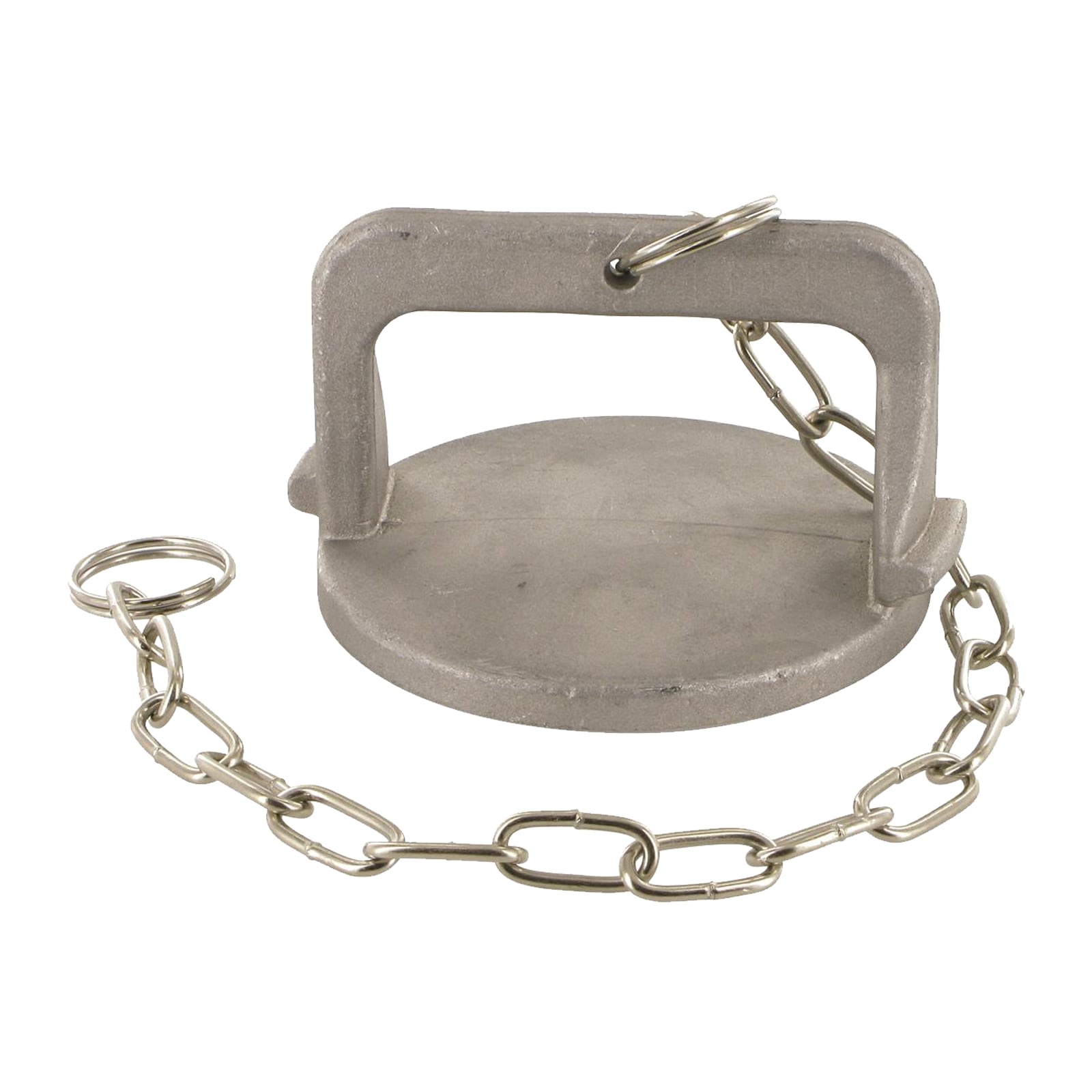 DN 100 Guillemin Kupplung Blind Stopfen Verschluss mit Griff und Kette Aluminium - PN 16 bar