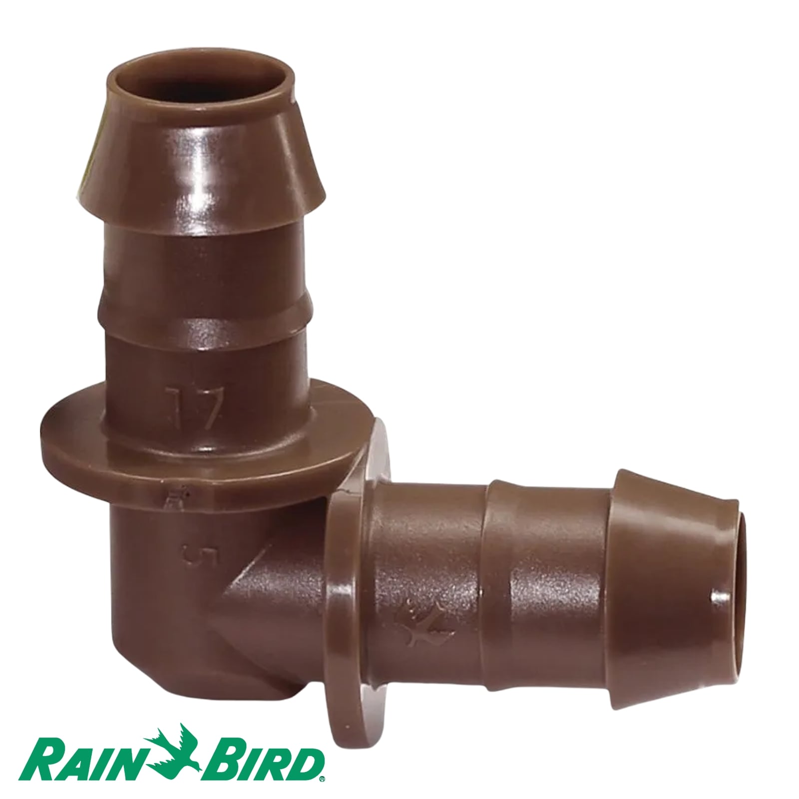 17 mm Rain Bird Winkel 90° Kunststoff Tülle Tropf Fitting braun Typ XFF17 - PN 3,5 bar