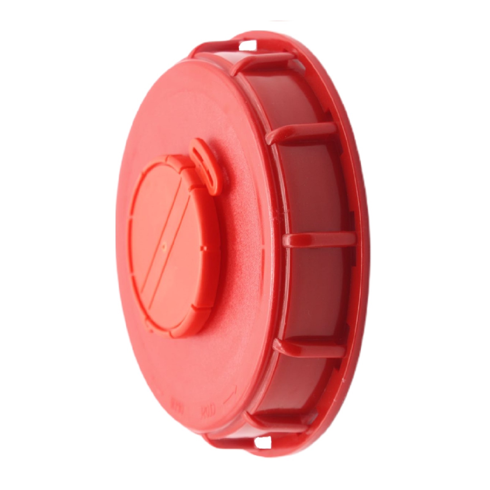 S165 x 7 DN 150 (AD 187 mm) IBC Container Einlass Deckel Verschlus Zubehör mit Einlüftung - rot