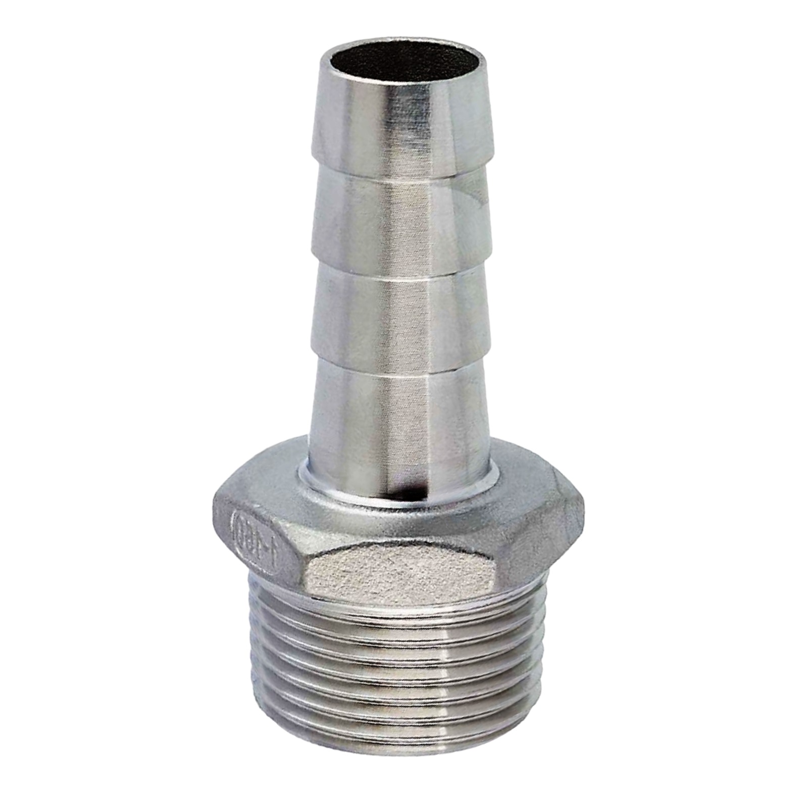 16 mm x 3/4" Zoll Schlauch Tülle Stutzen Außengewinde AG Nippel Edelstahl AISI 316 VA  Fitting - PN 20 bar