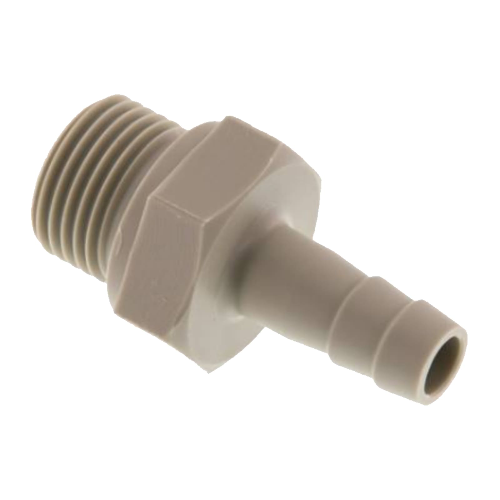PP Gewindefitting (FDA)| Schlauchtülle x AG -  12mm x 1/2" [PN10]