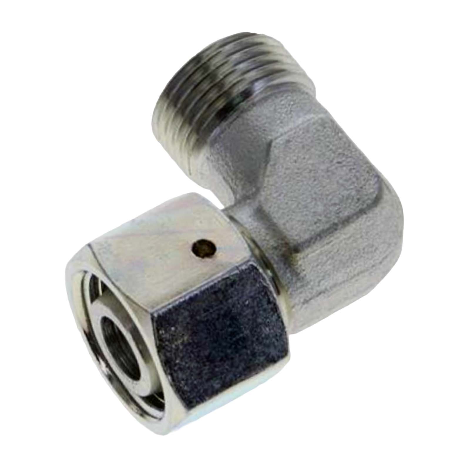 Hydraulik Verschraubung einstellbarer Winkel 90° 28 L (M 36 x2,0) AG x IG ohne Mutter / Schneidring