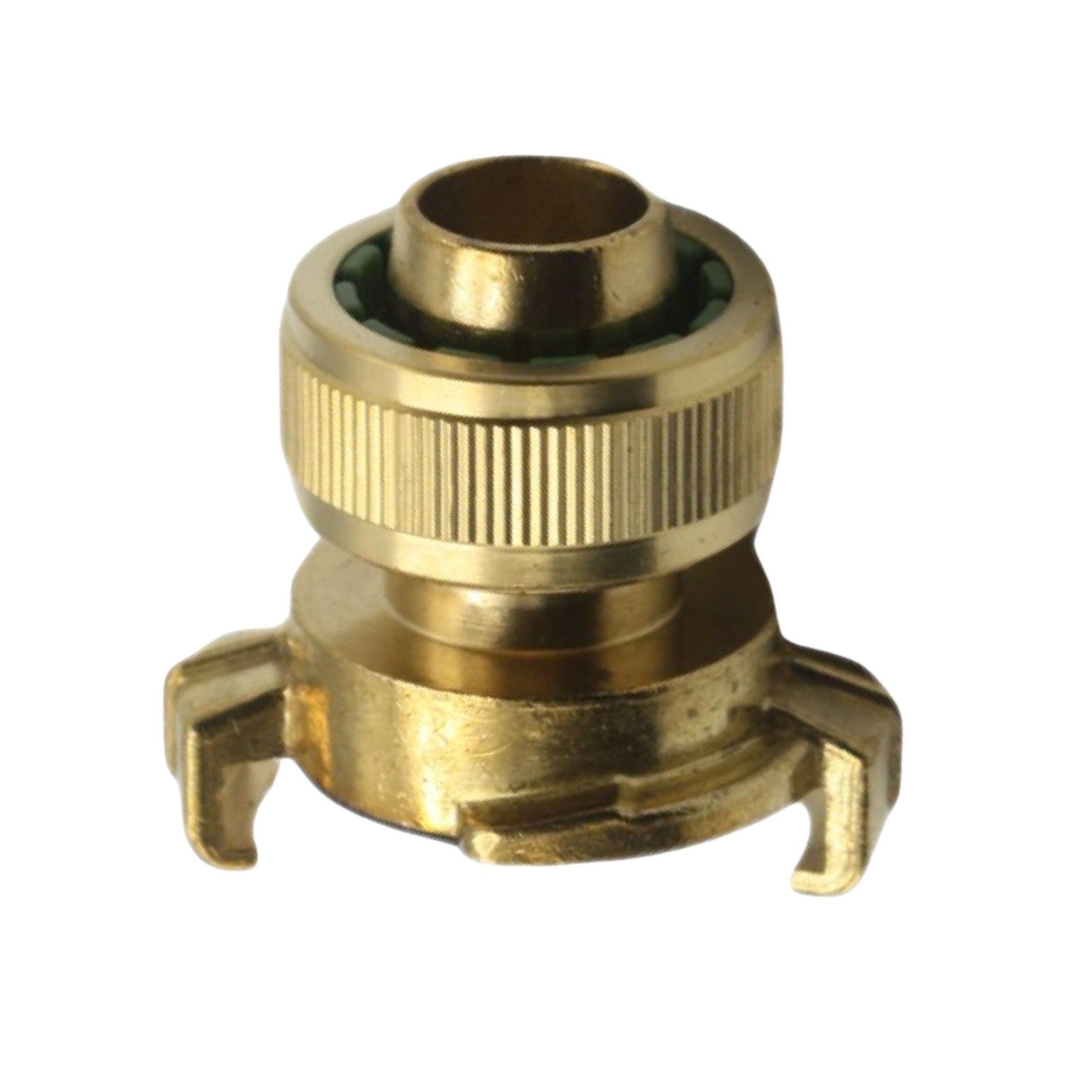3/4" 19 mm Schlauchanschluss -> Schnellanschluss Klauen-Kuppung Übergangsstück Messing (Gardena kompatibel)
