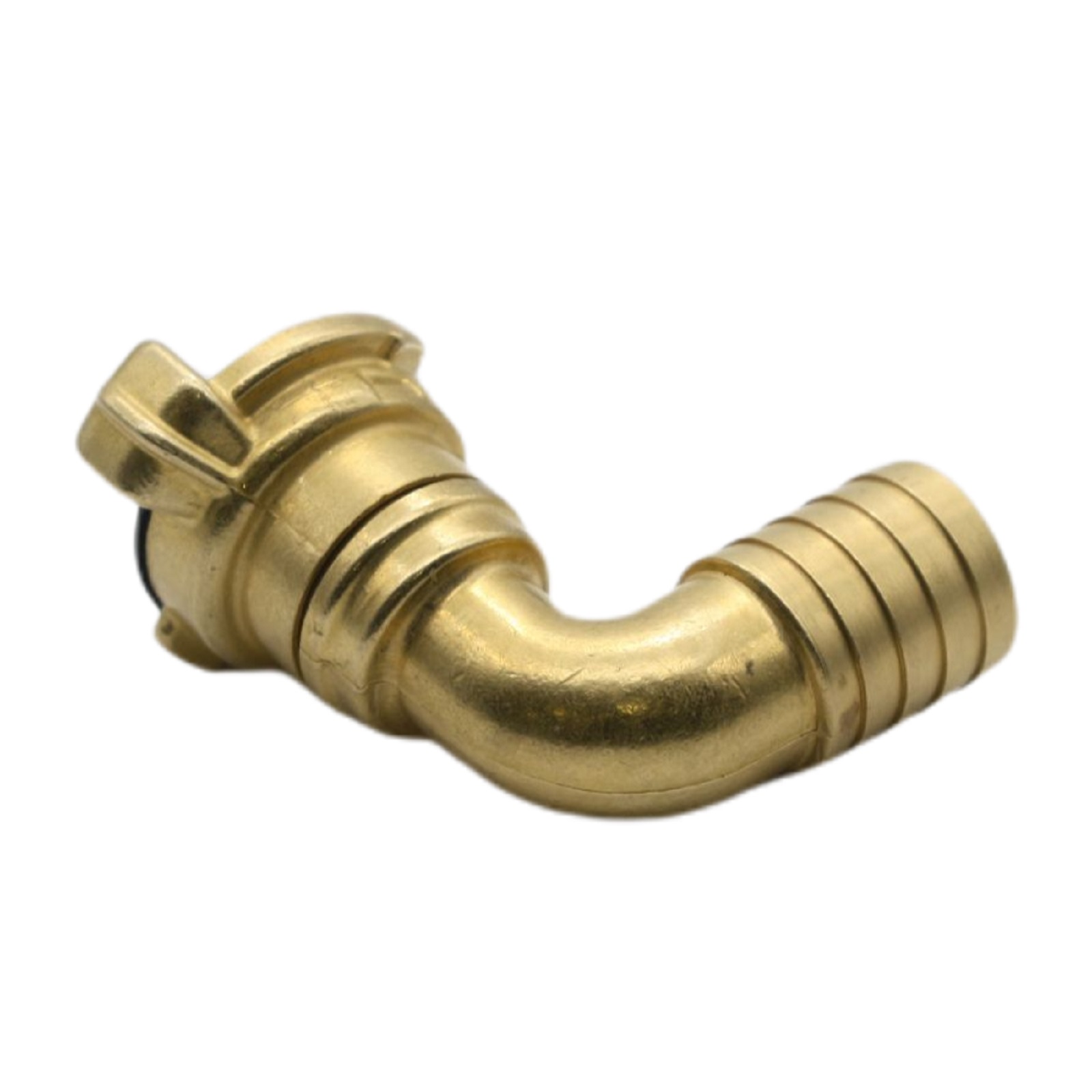 1 1/4" 32 mm Messing Schlauch Schnell Kupplung 90° Winkel Tülle drehbar (GEKA kompatibel) - PN 10 bar