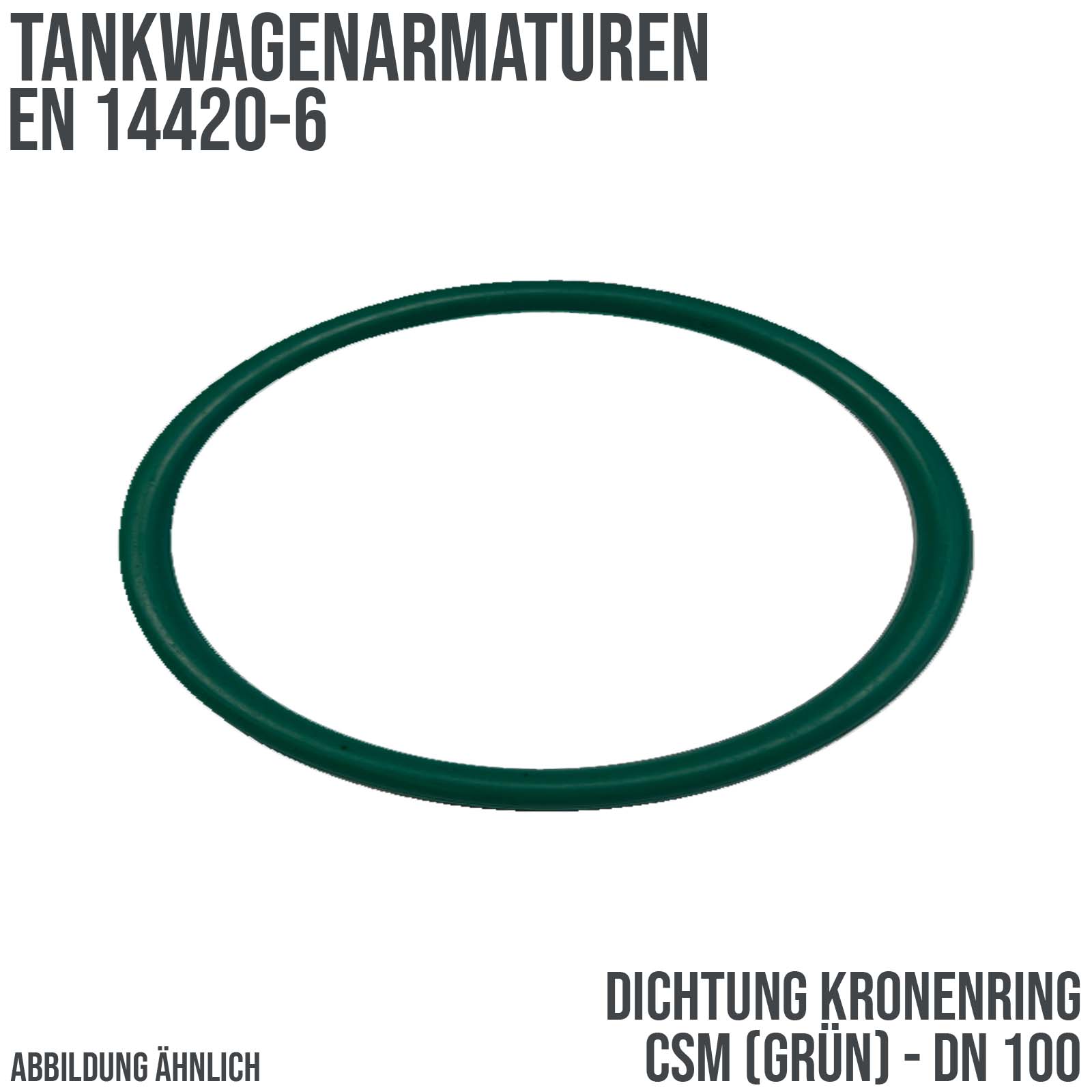 DN 100 4" Dichtung Tankwagen Kronenring CSM grün