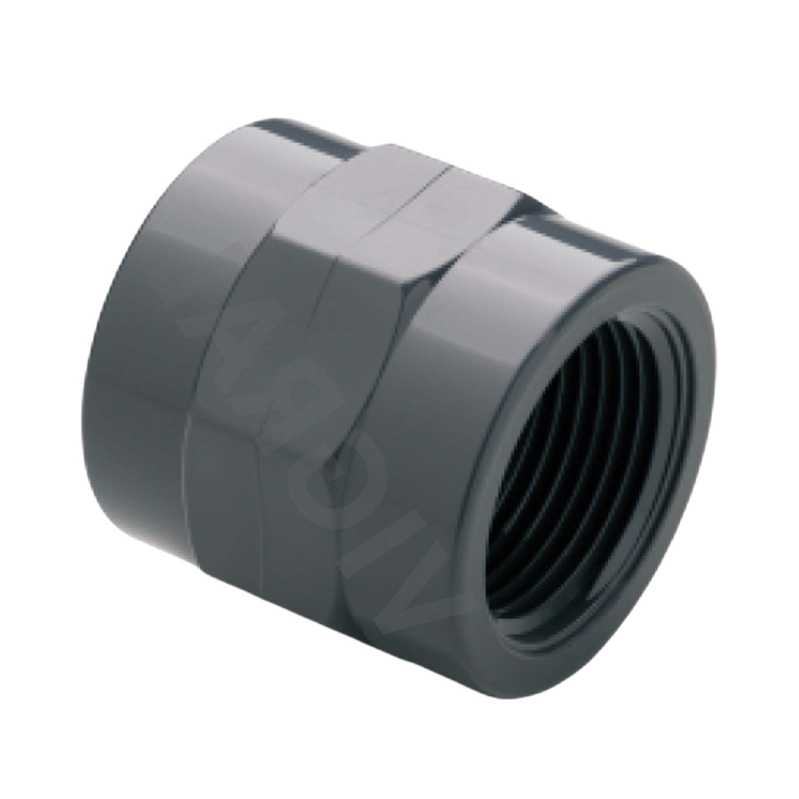 16 mm PVC Klebe Fitting Gewinde Muffe 16 mm x 3/8" Verbinder - PN 10 bar